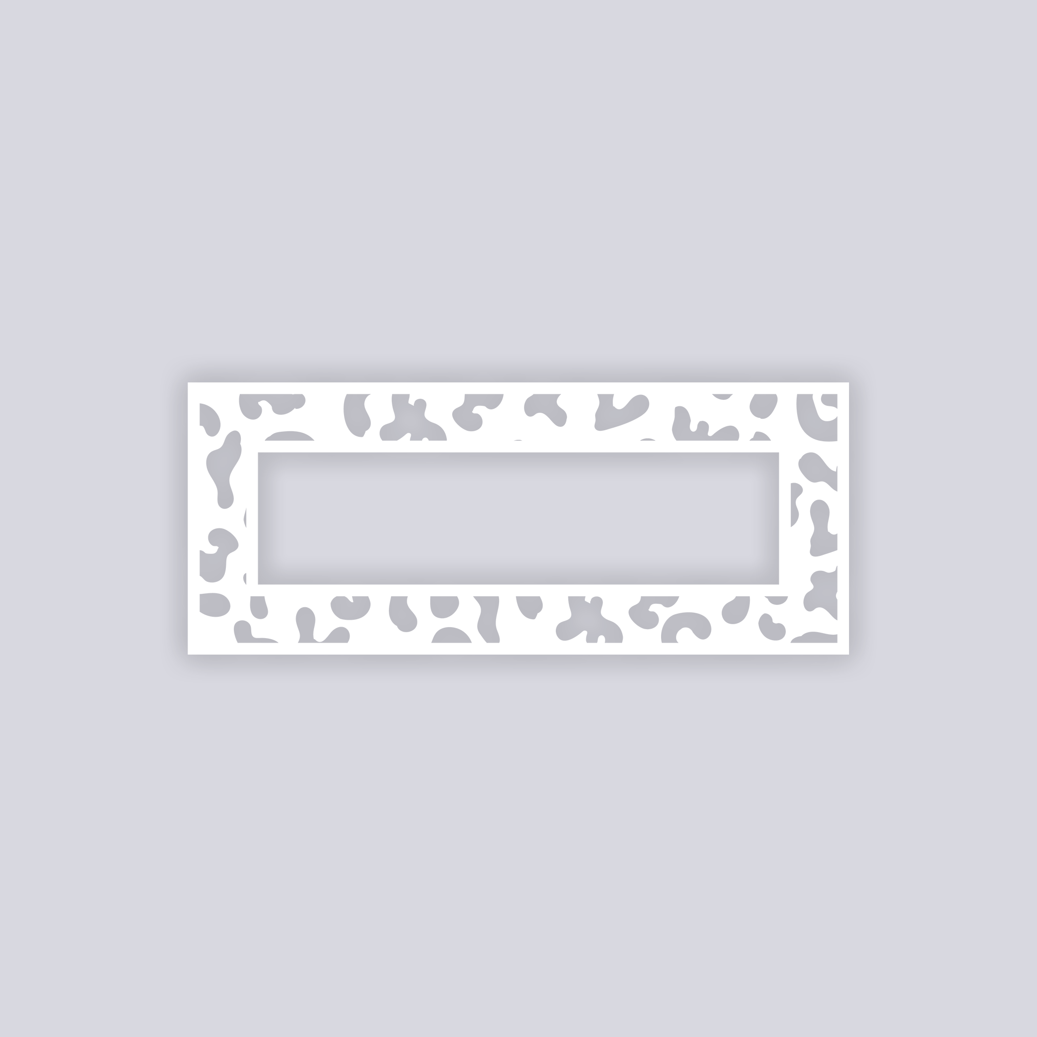 Abstract Floral Rectangle Rim Clay Stencil