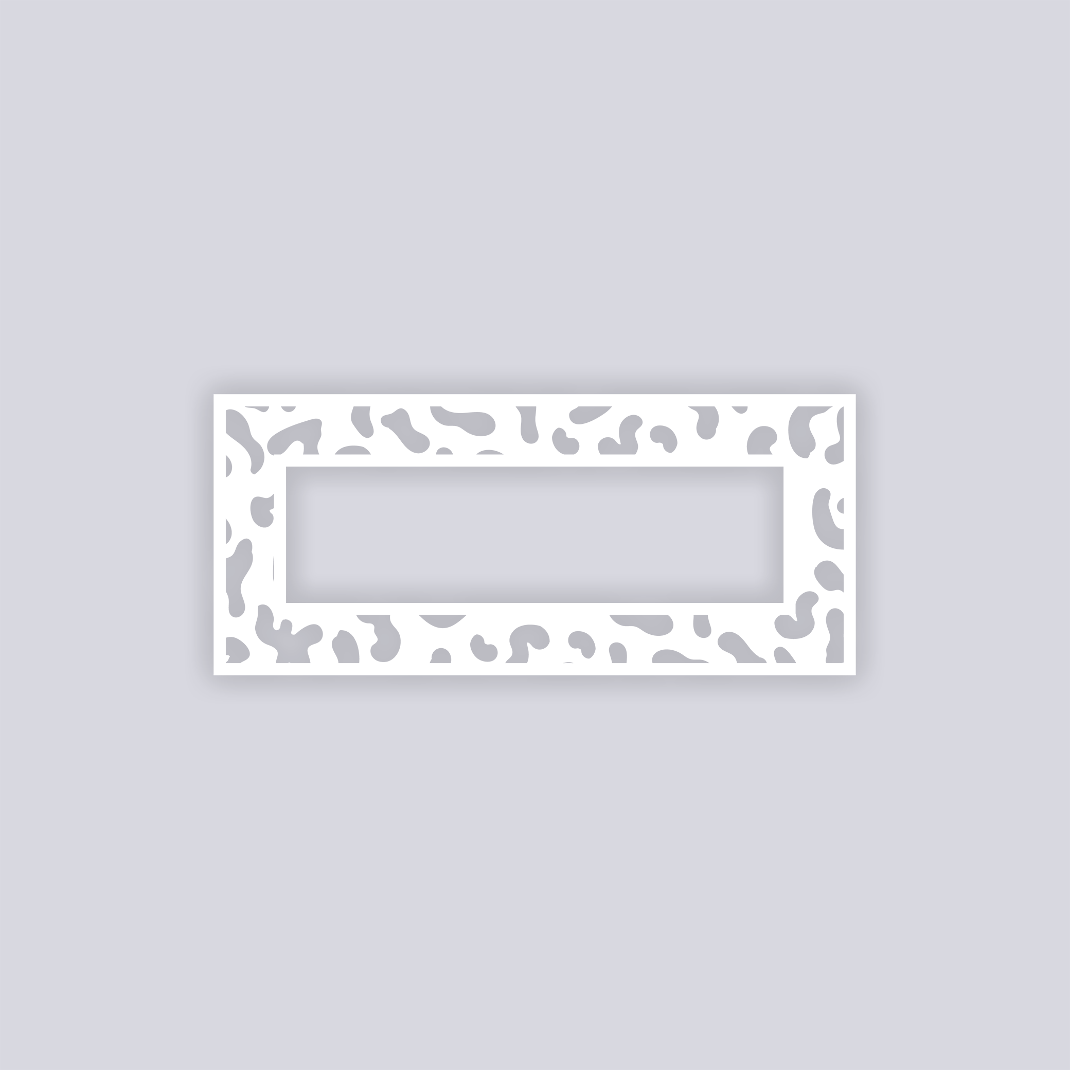 Abstract Floral Rectangle Rim Clay Stencil