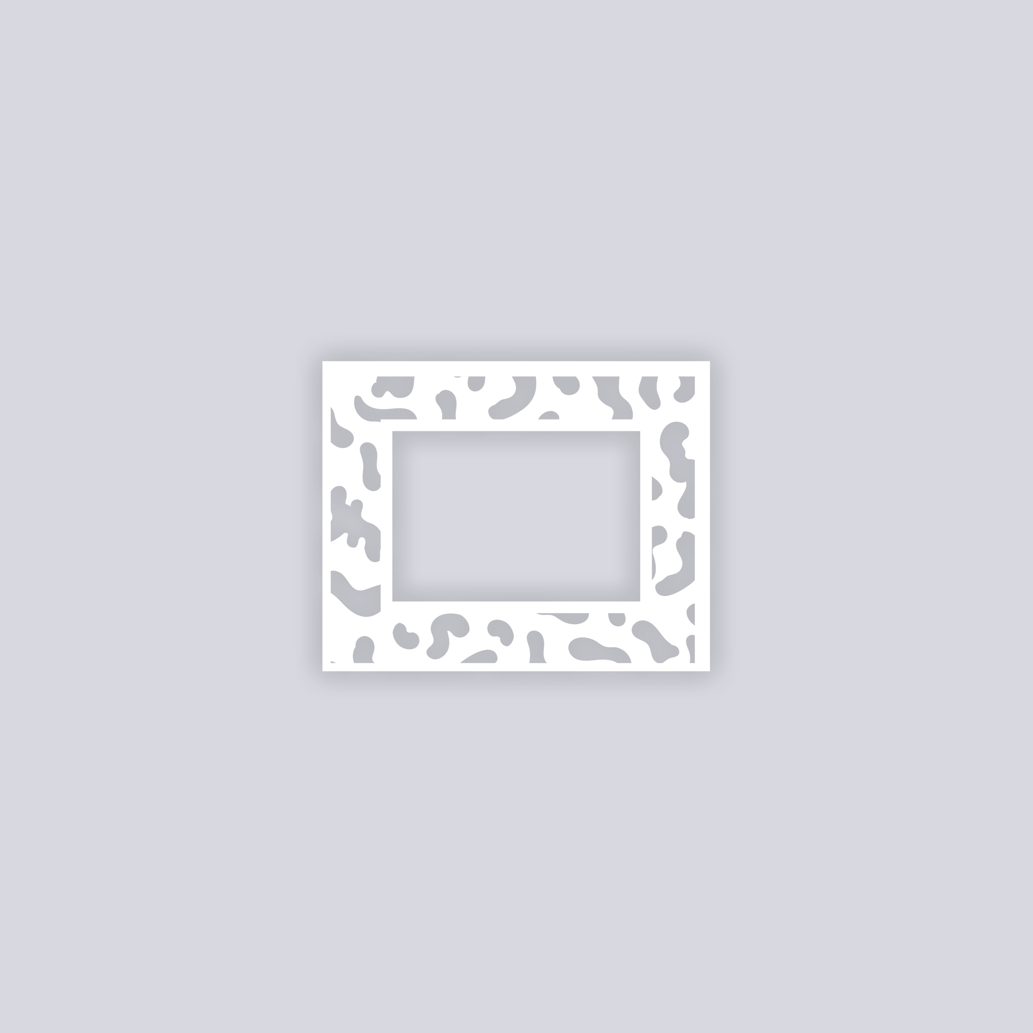 Abstract Floral Rectangle Rim Clay Stencil