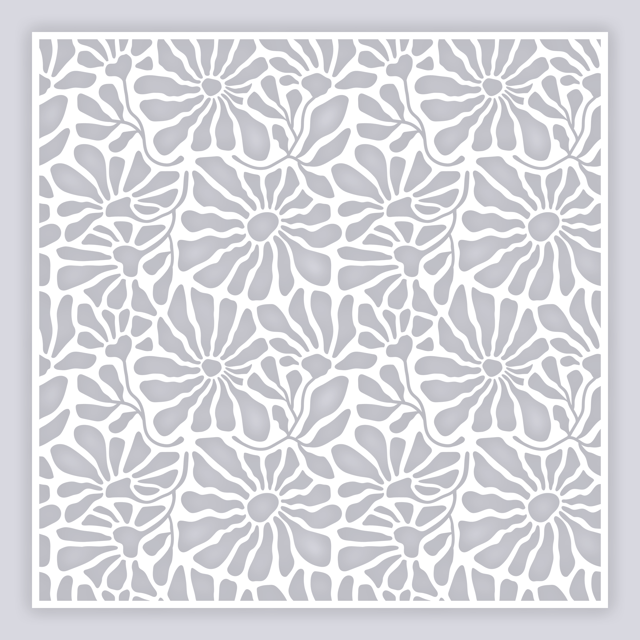 Abstract Floral Full Clay Stencil