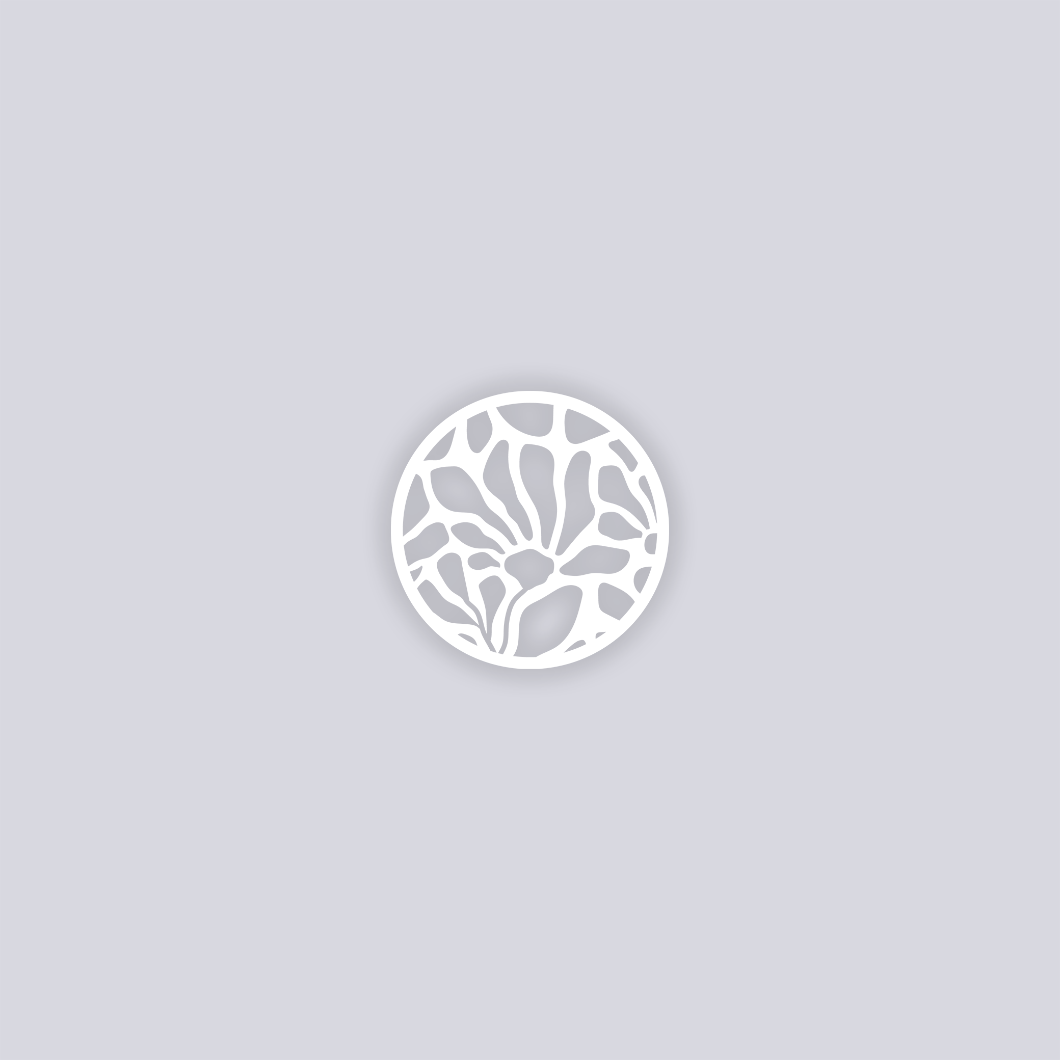 Abstract Floral Circle Clay Stencil