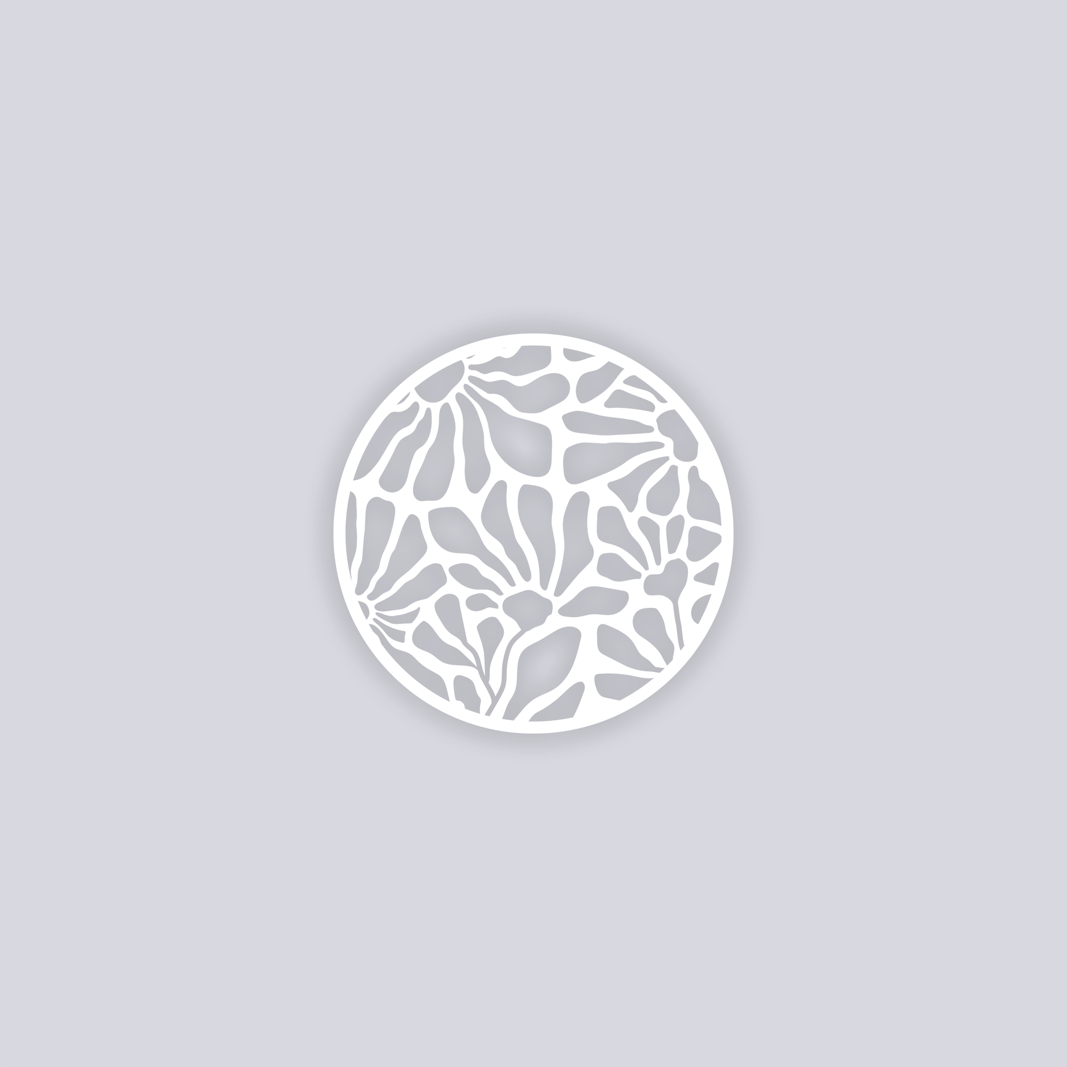 Abstract Floral Circle Clay Stencil