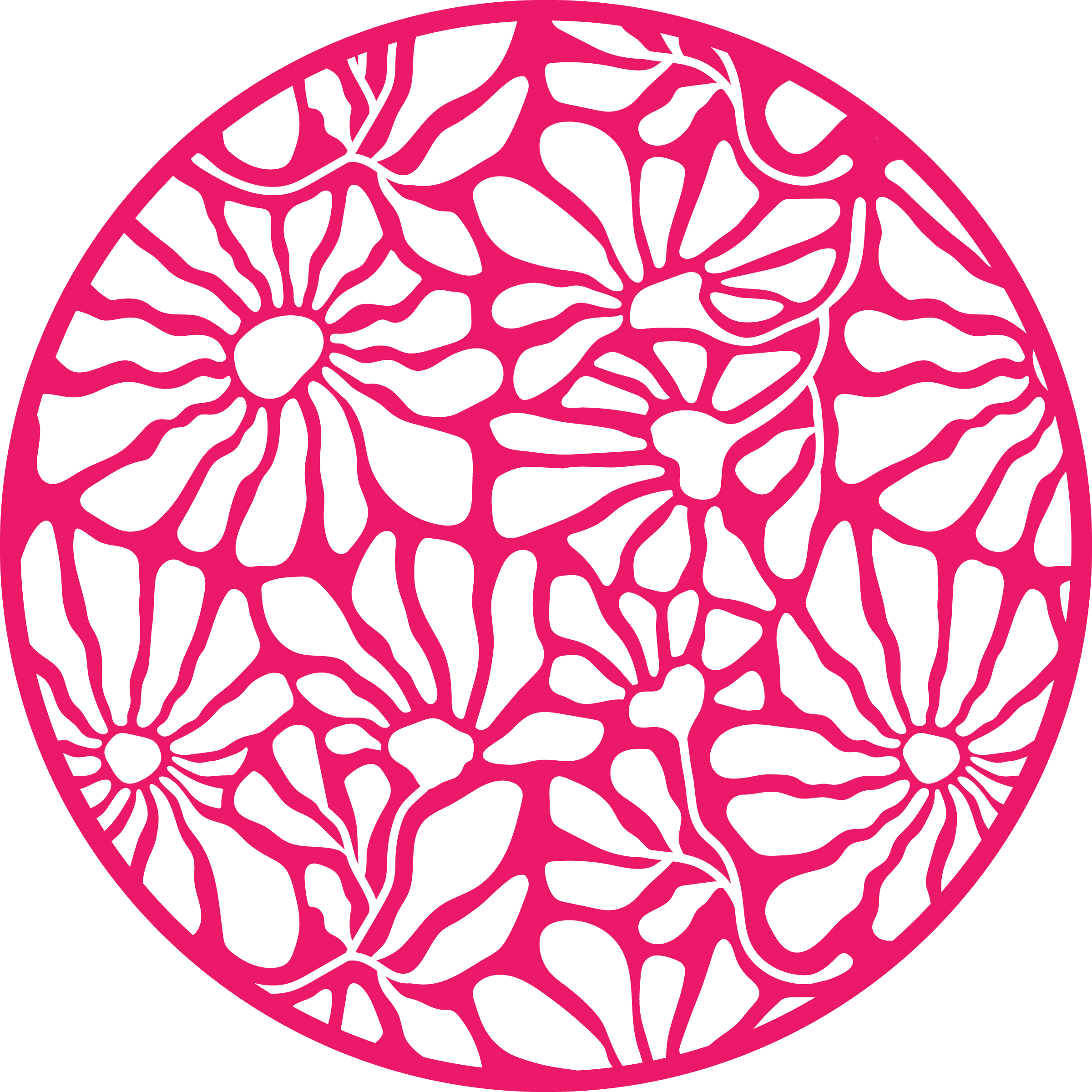 Abstract Floral Circle Clay Stencil