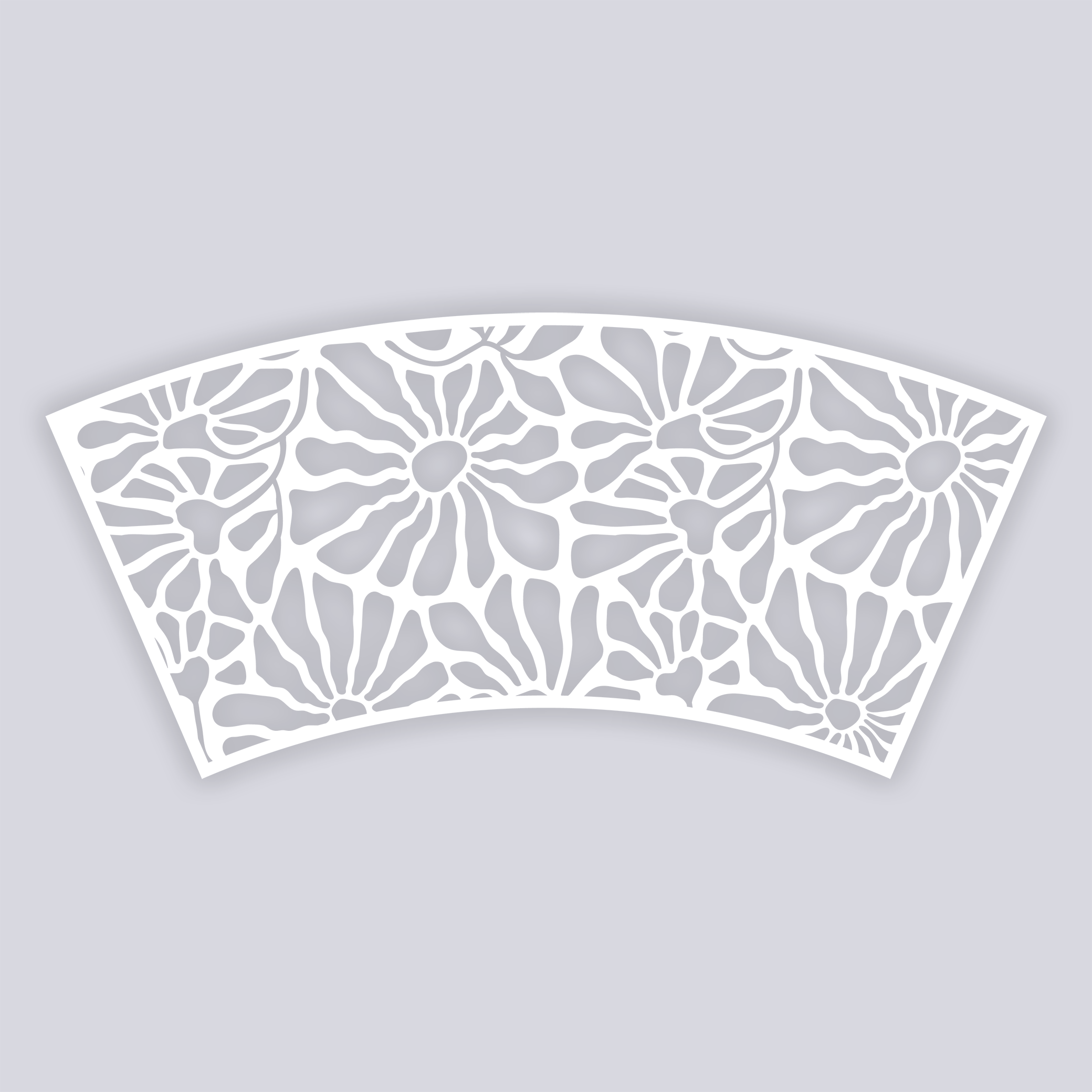 Abstract Floral Lg Cup Clay Stencil