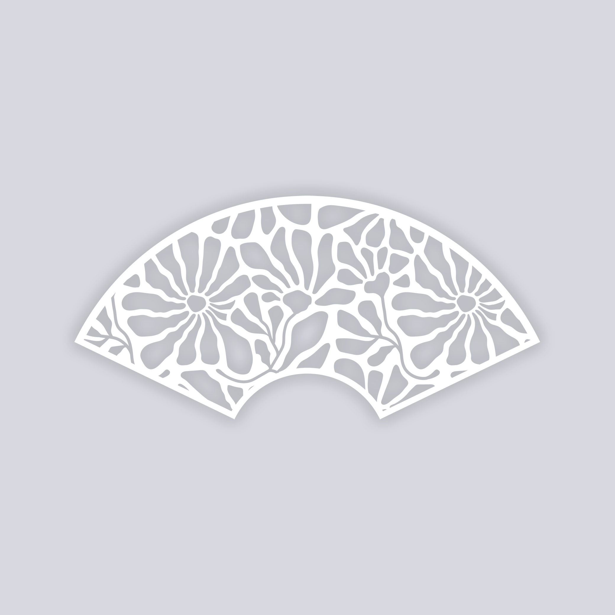 Abstract Floral Lg Cup Clay Stencil