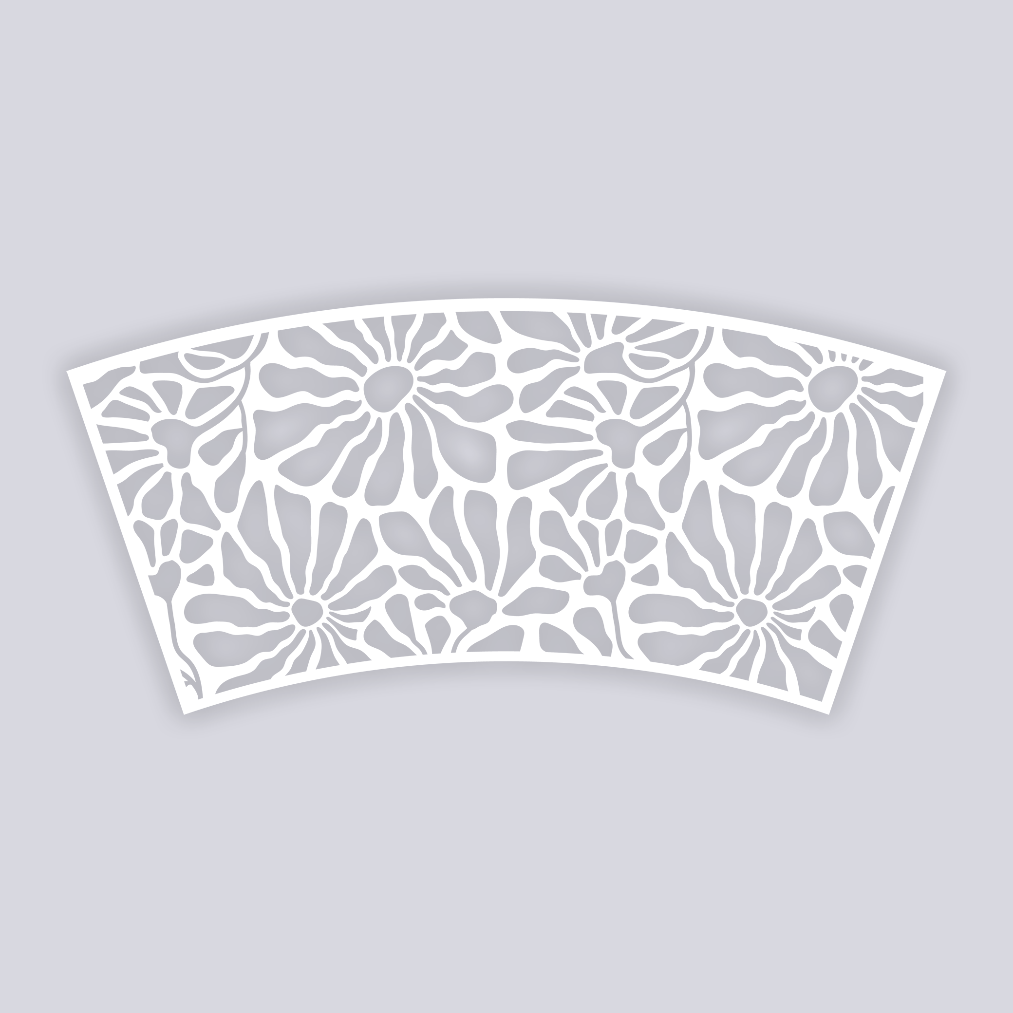 Abstract Floral Lg Cup Clay Stencil