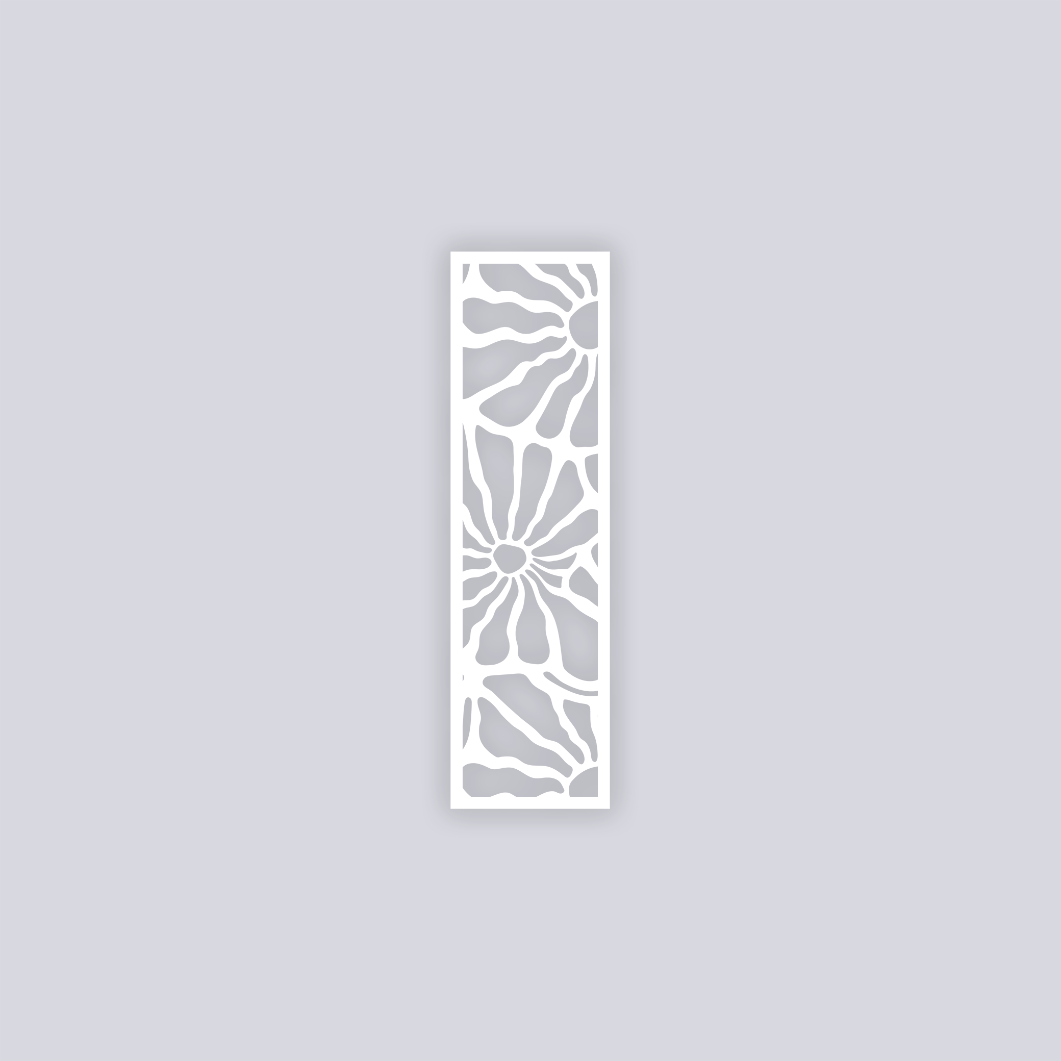 Abstract Floral Rectangle Clay Stencil