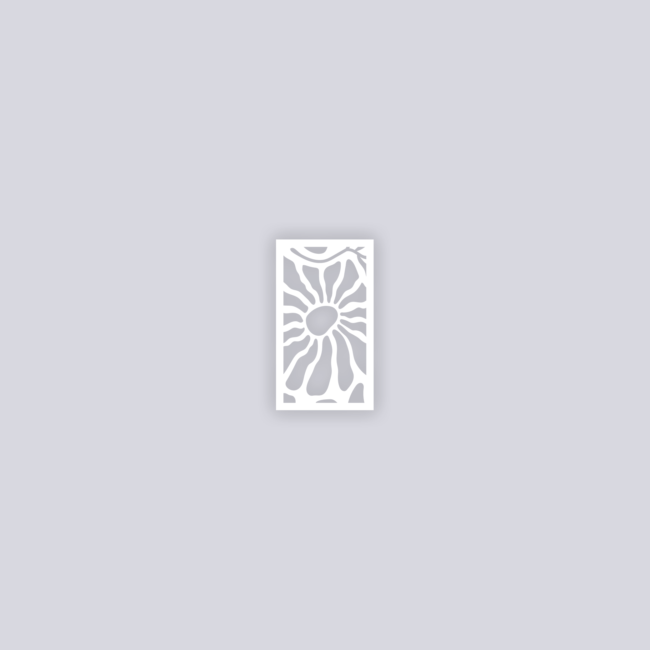 Abstract Floral Rectangle Clay Stencil