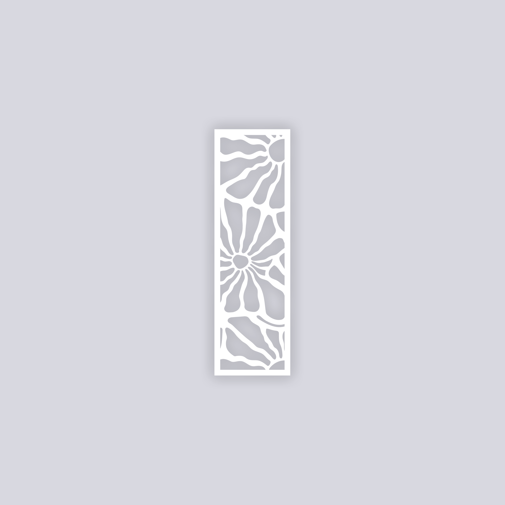 Abstract Floral Rectangle Clay Stencil