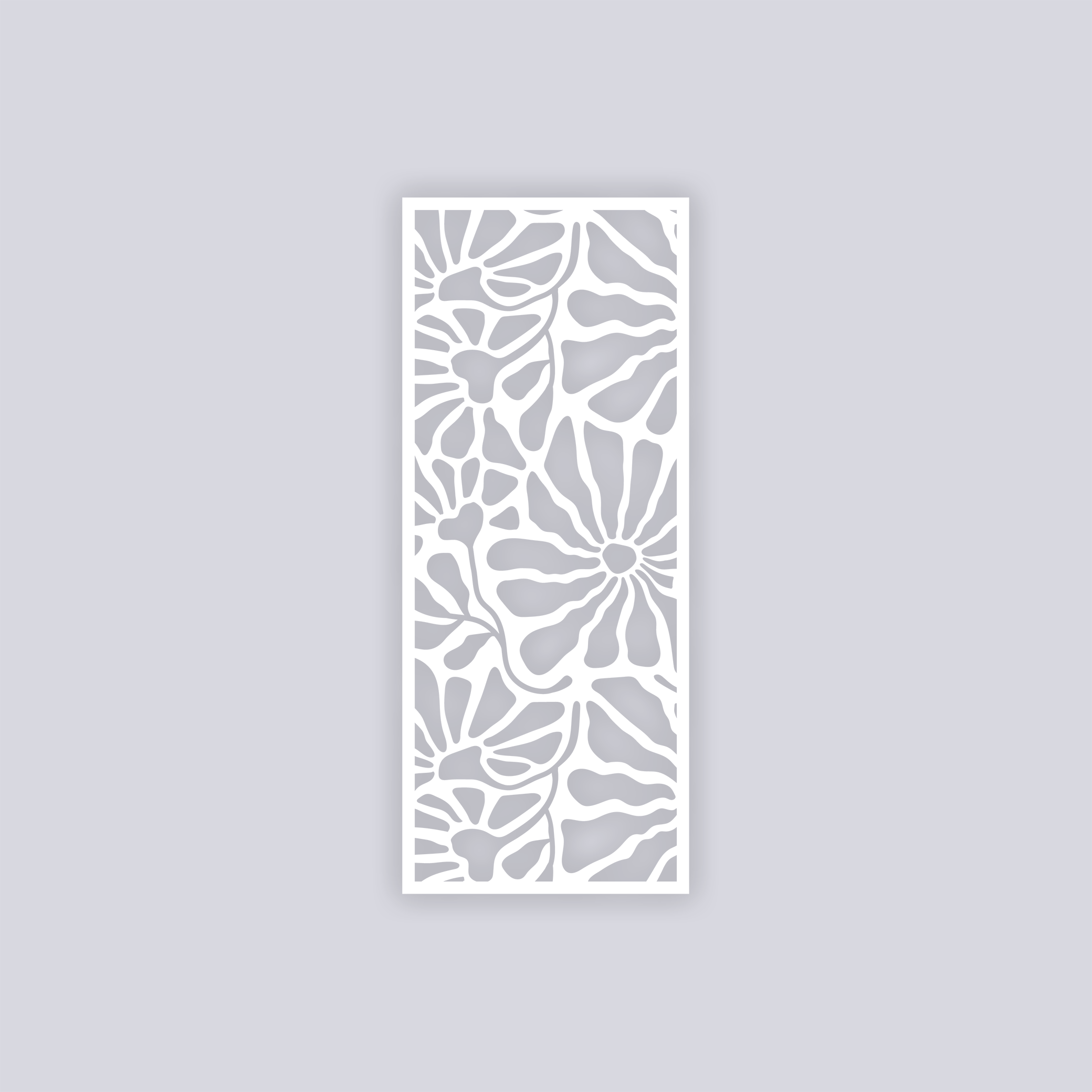 Abstract Floral Rectangle Clay Stencil