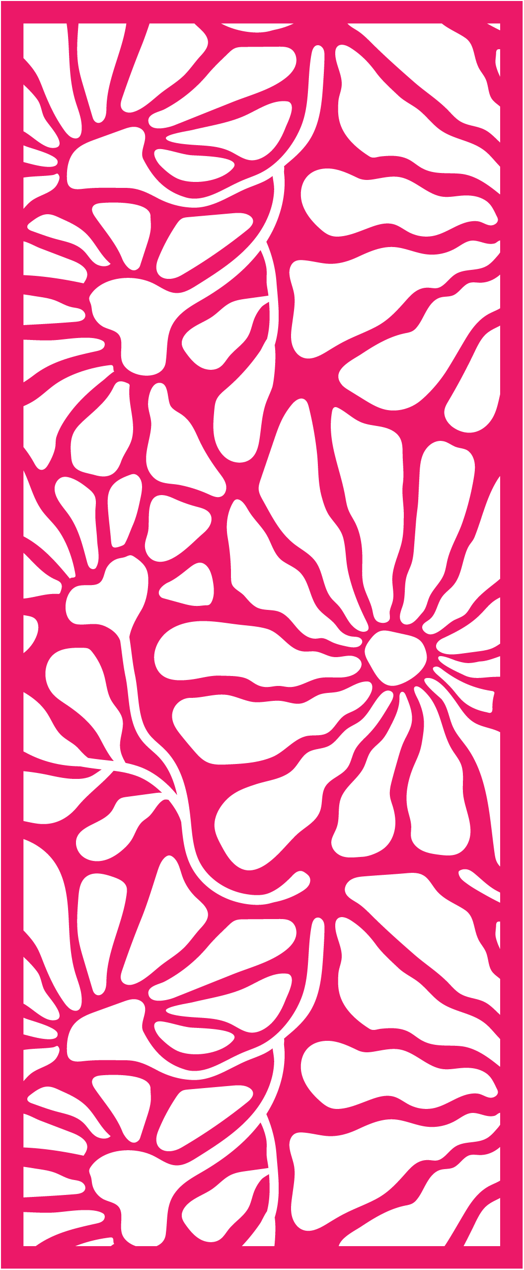Abstract Floral Rectangle Clay Stencil