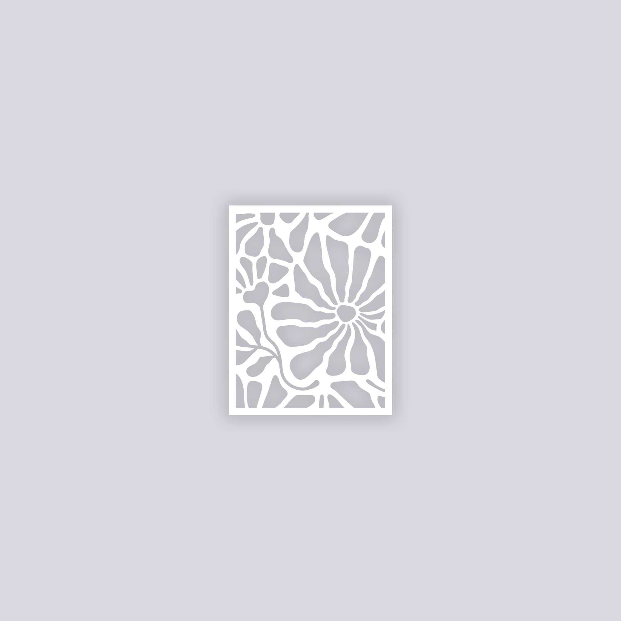 Abstract Floral Rectangle Clay Stencil