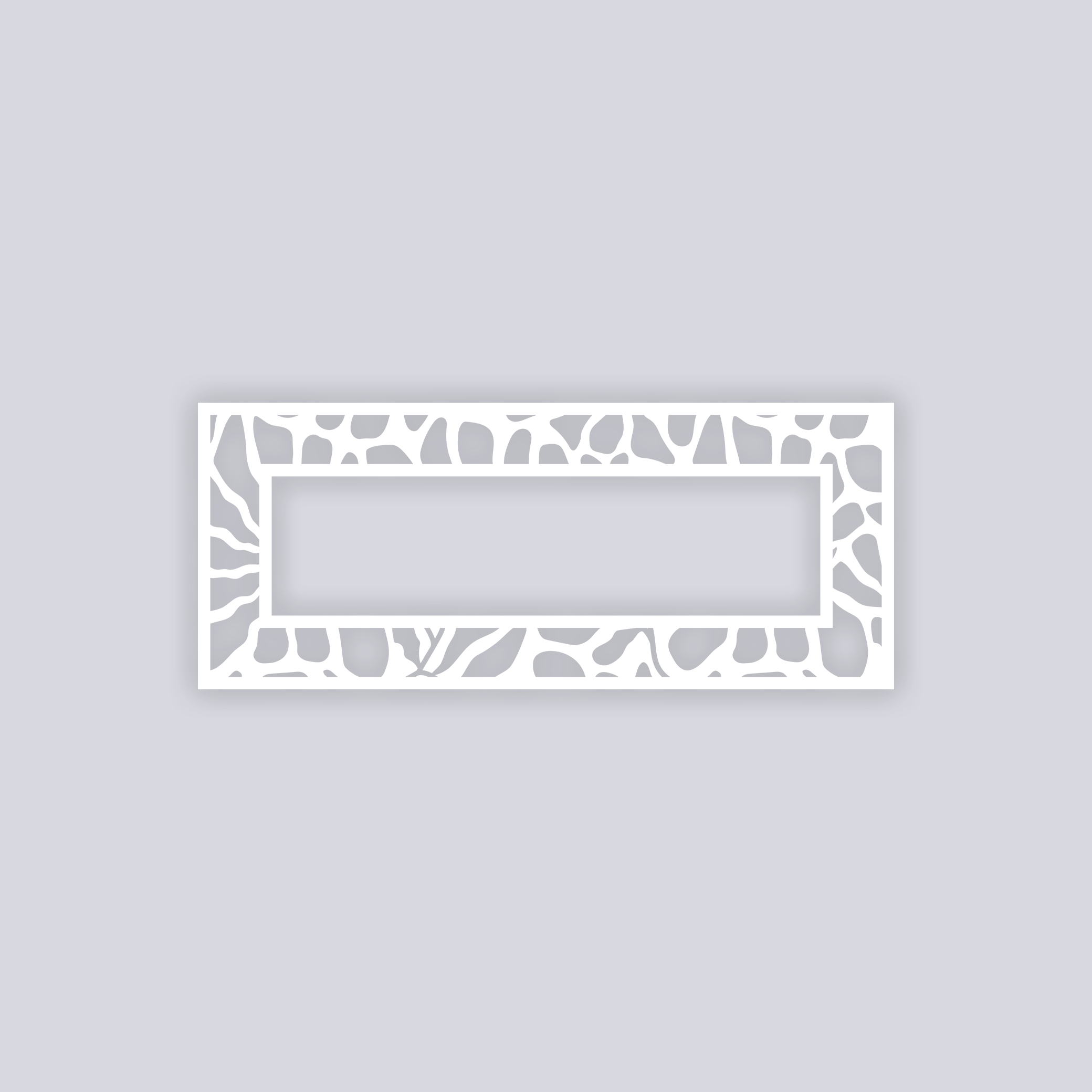 Abstract Floral Rectangle Rim Clay Stencil