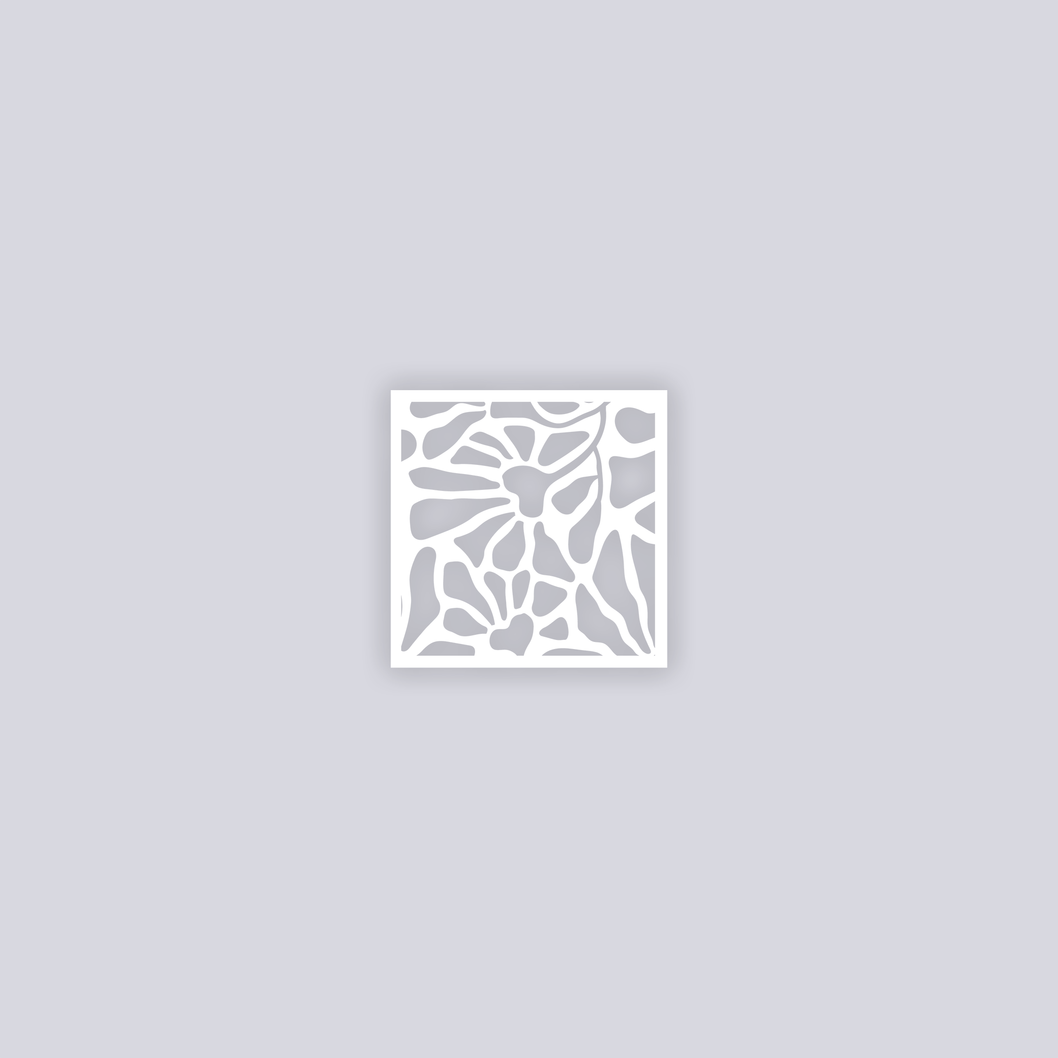 Abstract Floral Square Clay Stencil