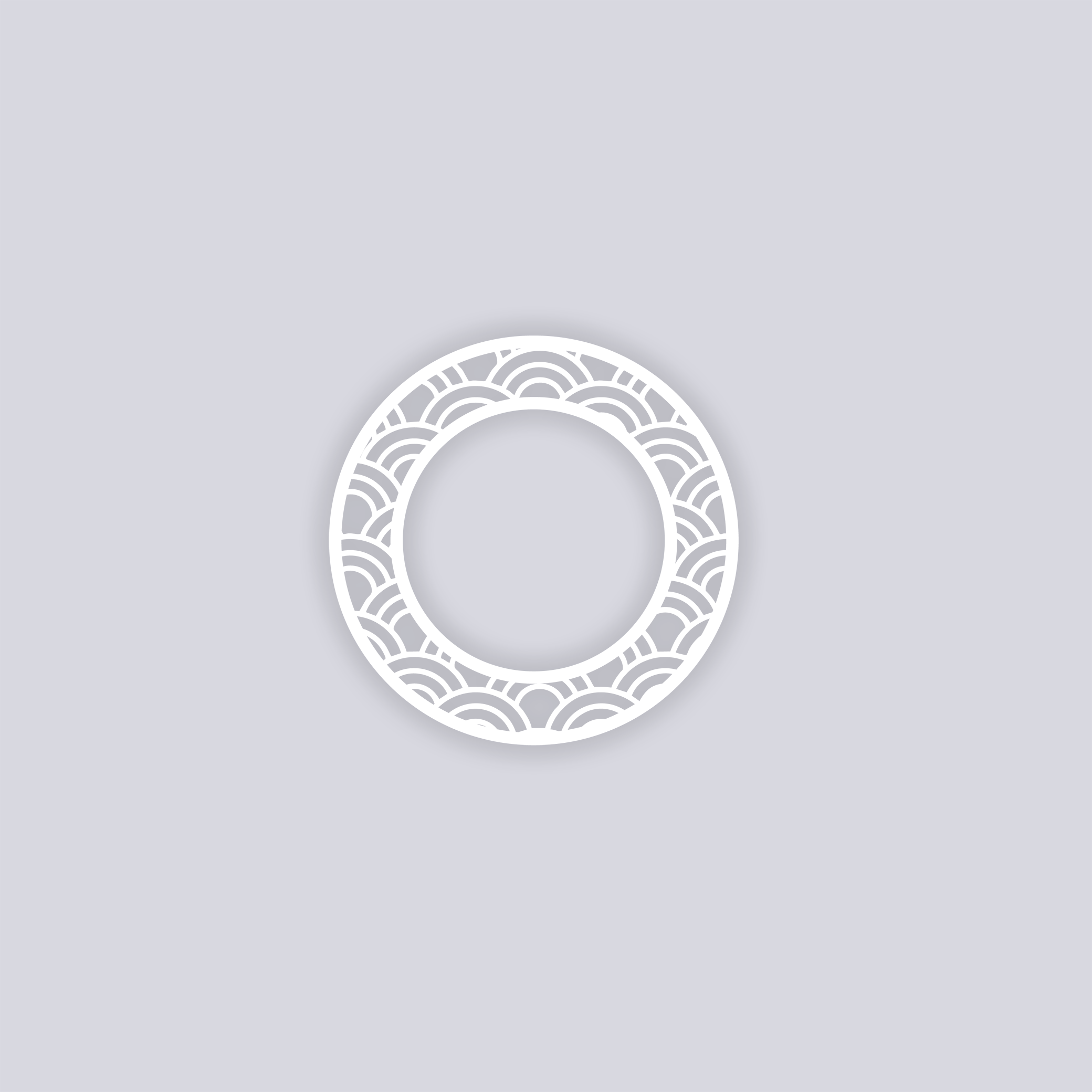 Arches Circle Rim Clay Stencil