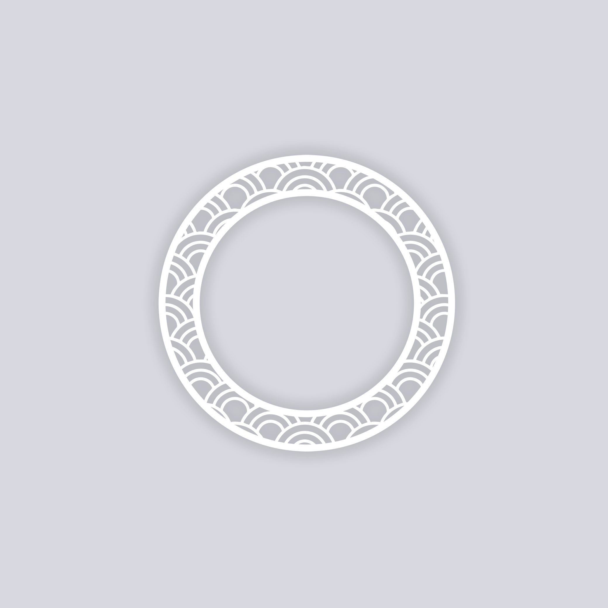 Arches Circle Rim Clay Stencil