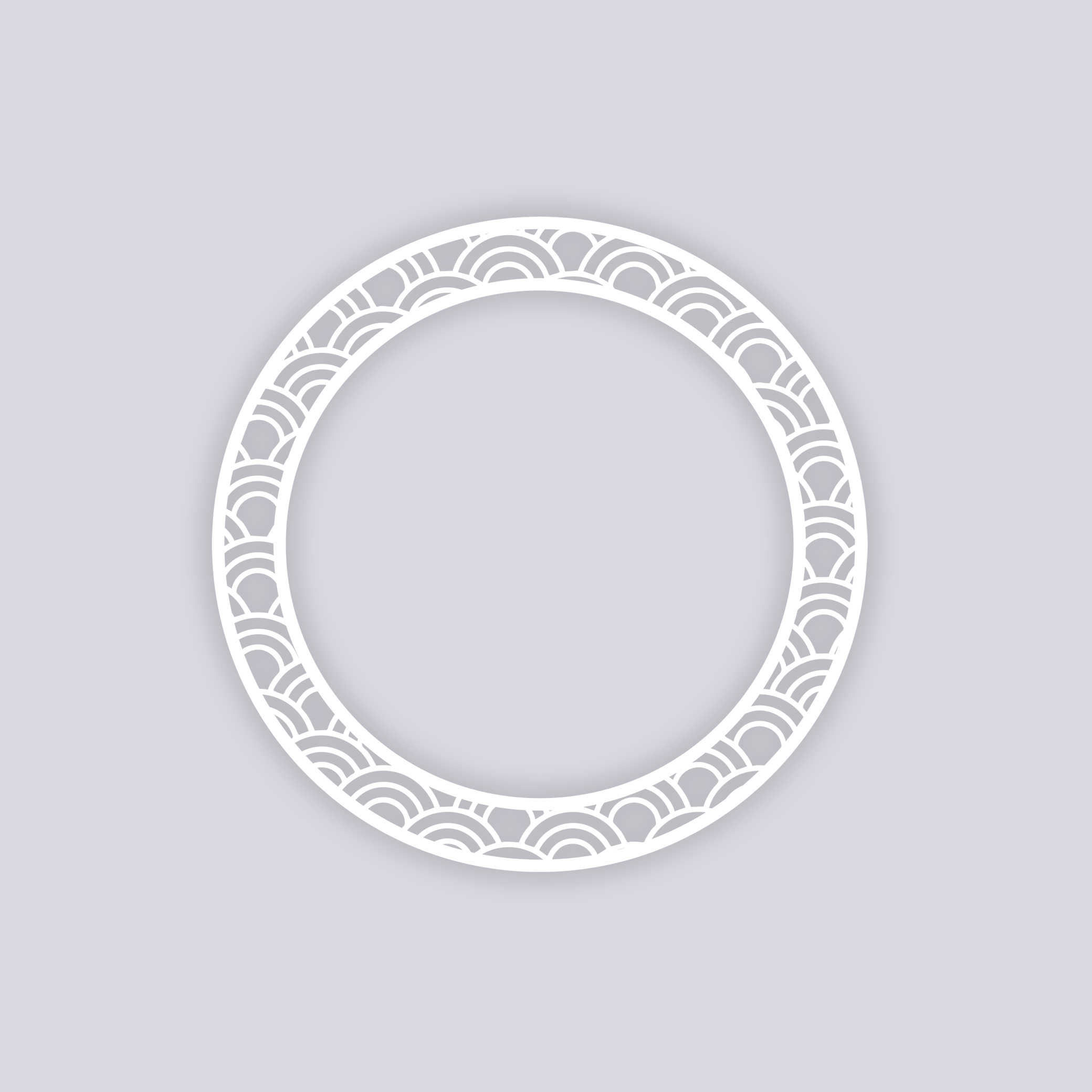 Arches Circle Rim Clay Stencil