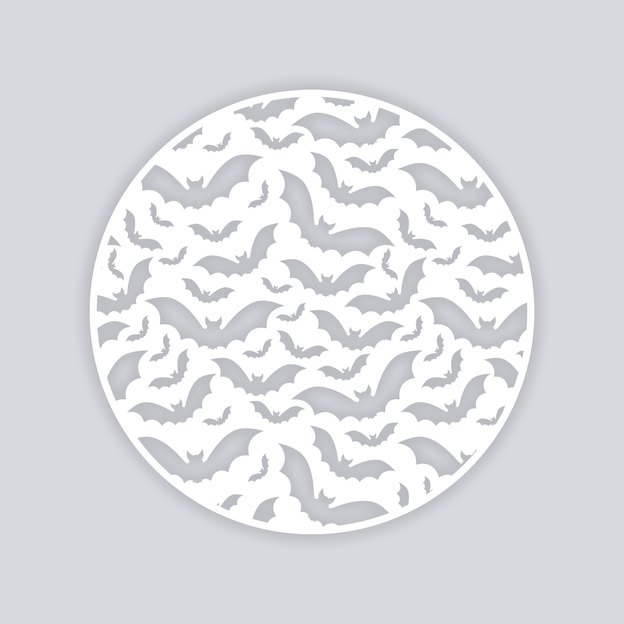 Bats Circle Clay Stencil