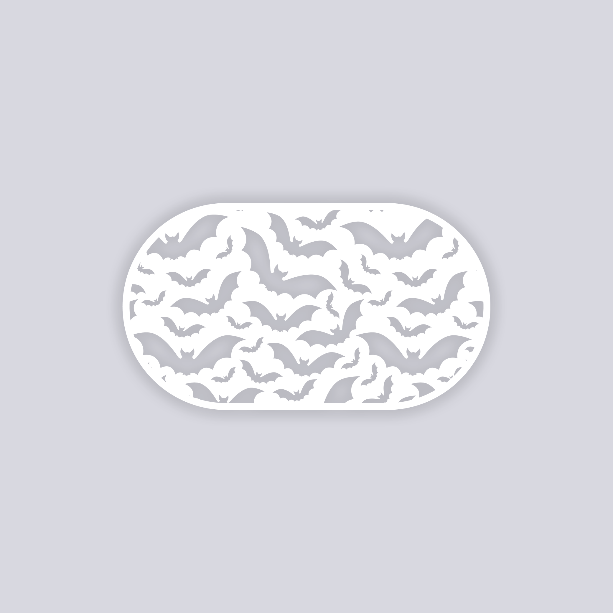 Bats Rounded Rectangle Clay Stencil