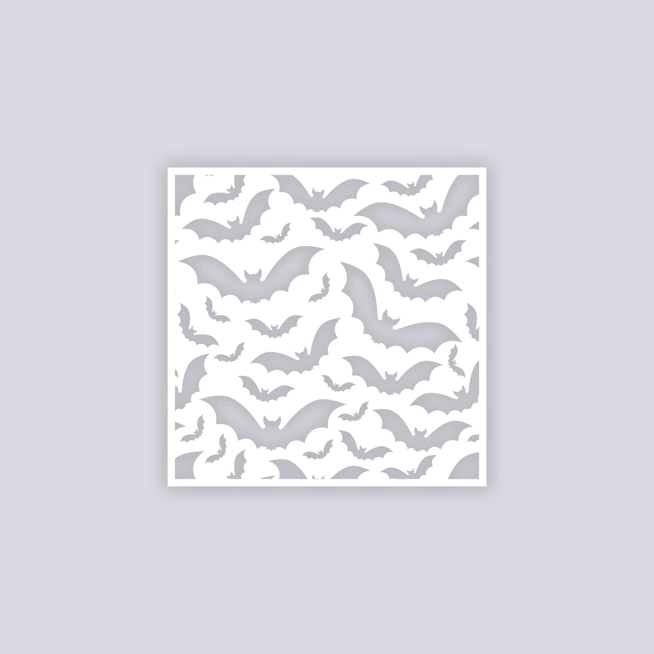 Bats Square Clay Stencil