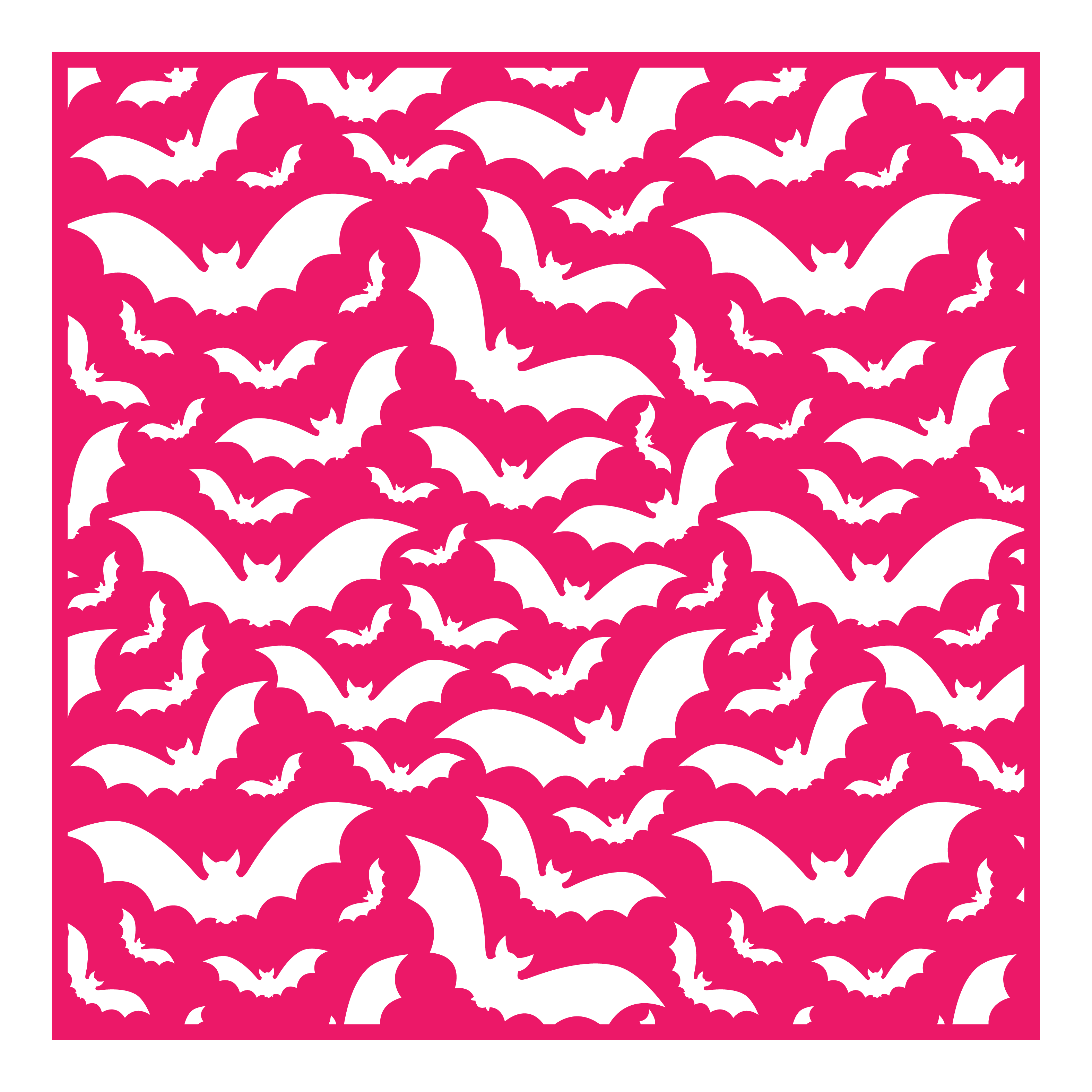 Bats Square Clay Stencil