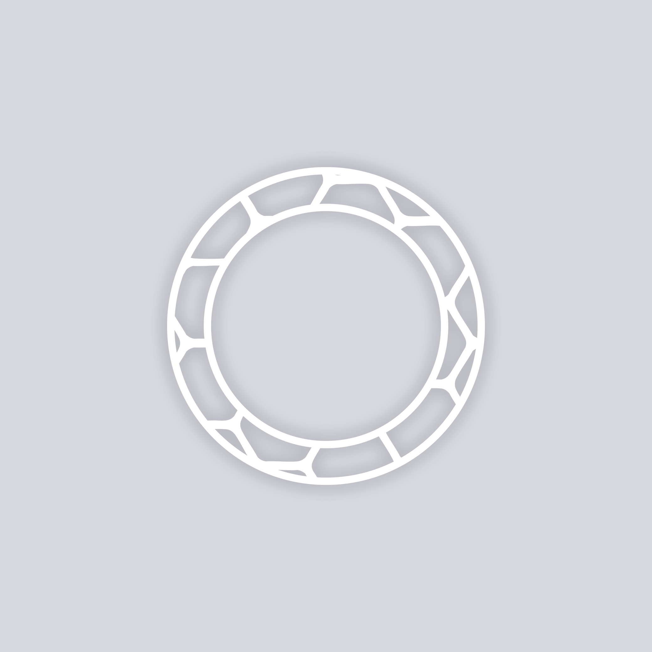 Beehive Circle Rim Clay Stencil