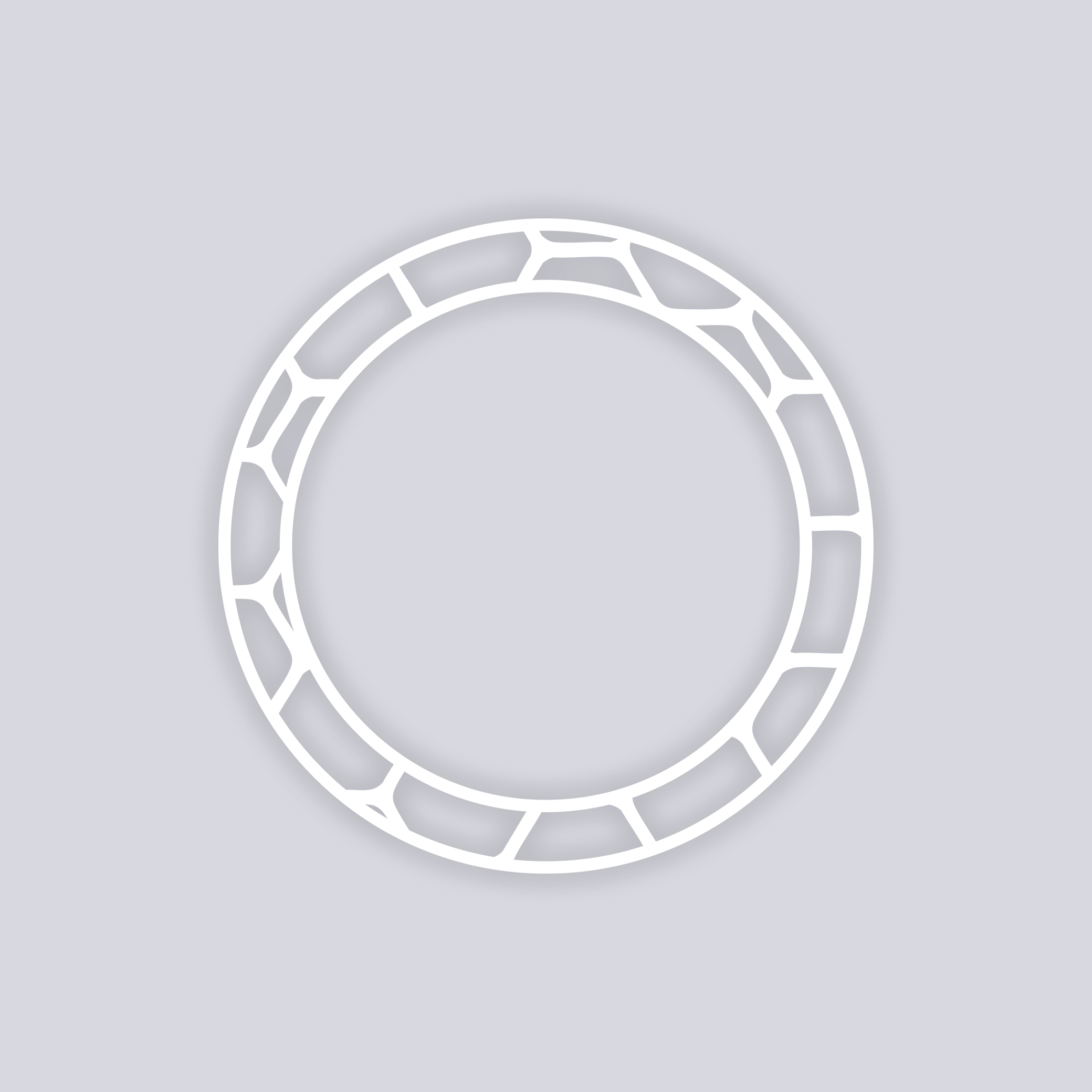 Beehive Circle Rim Clay Stencil