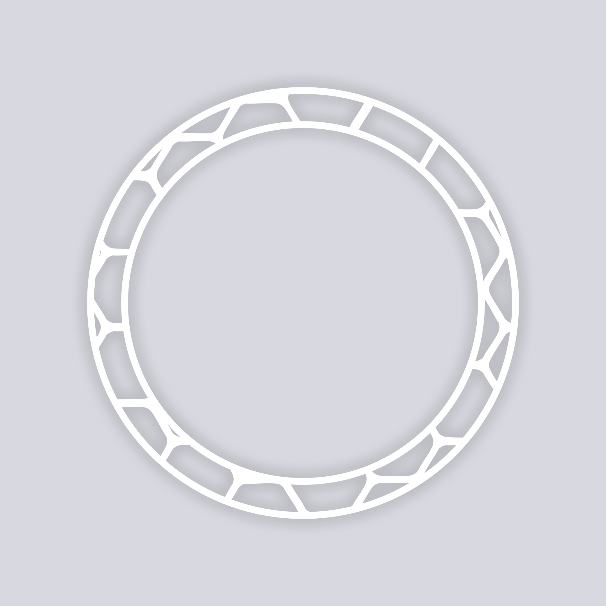 Beehive Circle Rim Clay Stencil