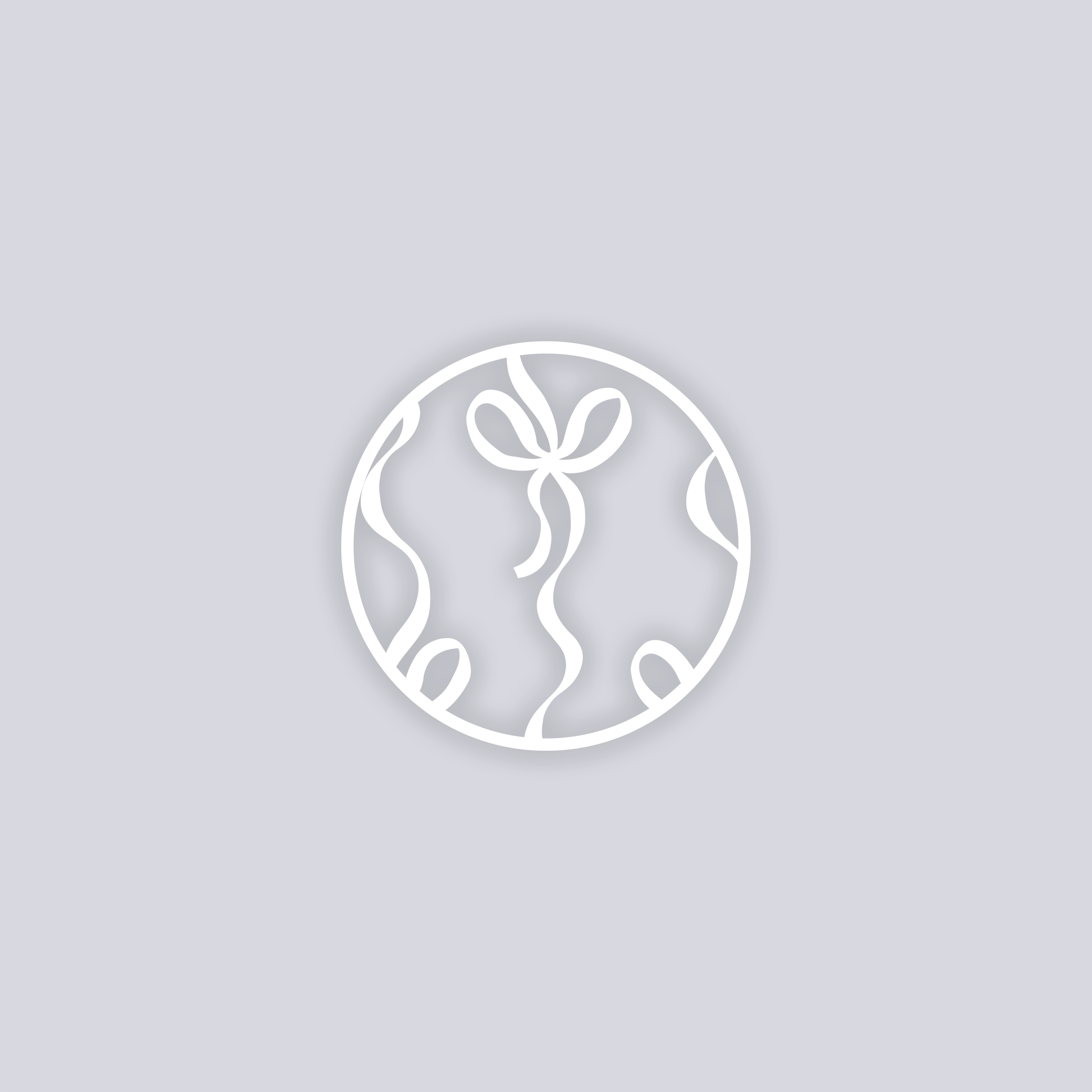 Bow Lines Circle Clay Stencil