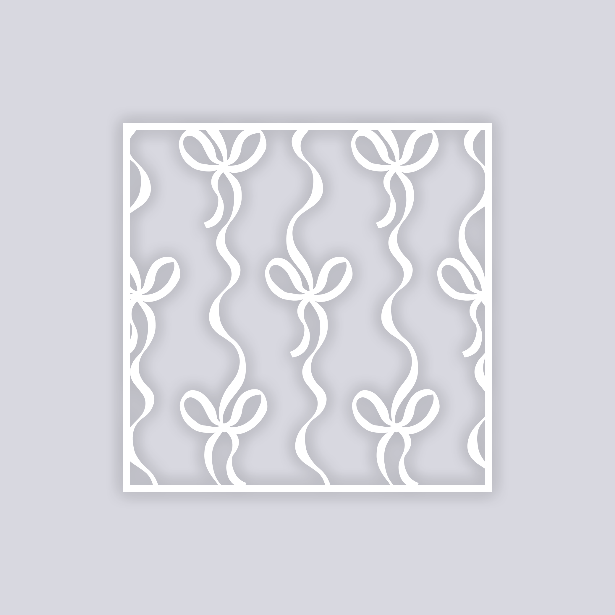 Bow Lines Square Clay Stencil