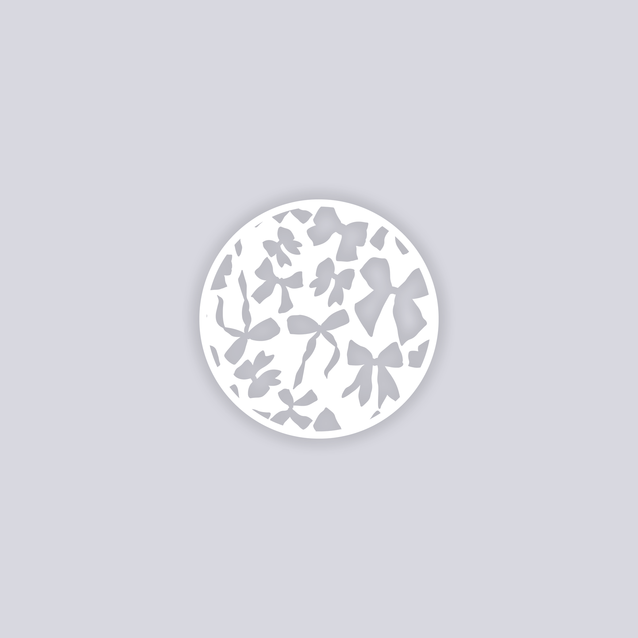 Bows Circle Clay Stencil