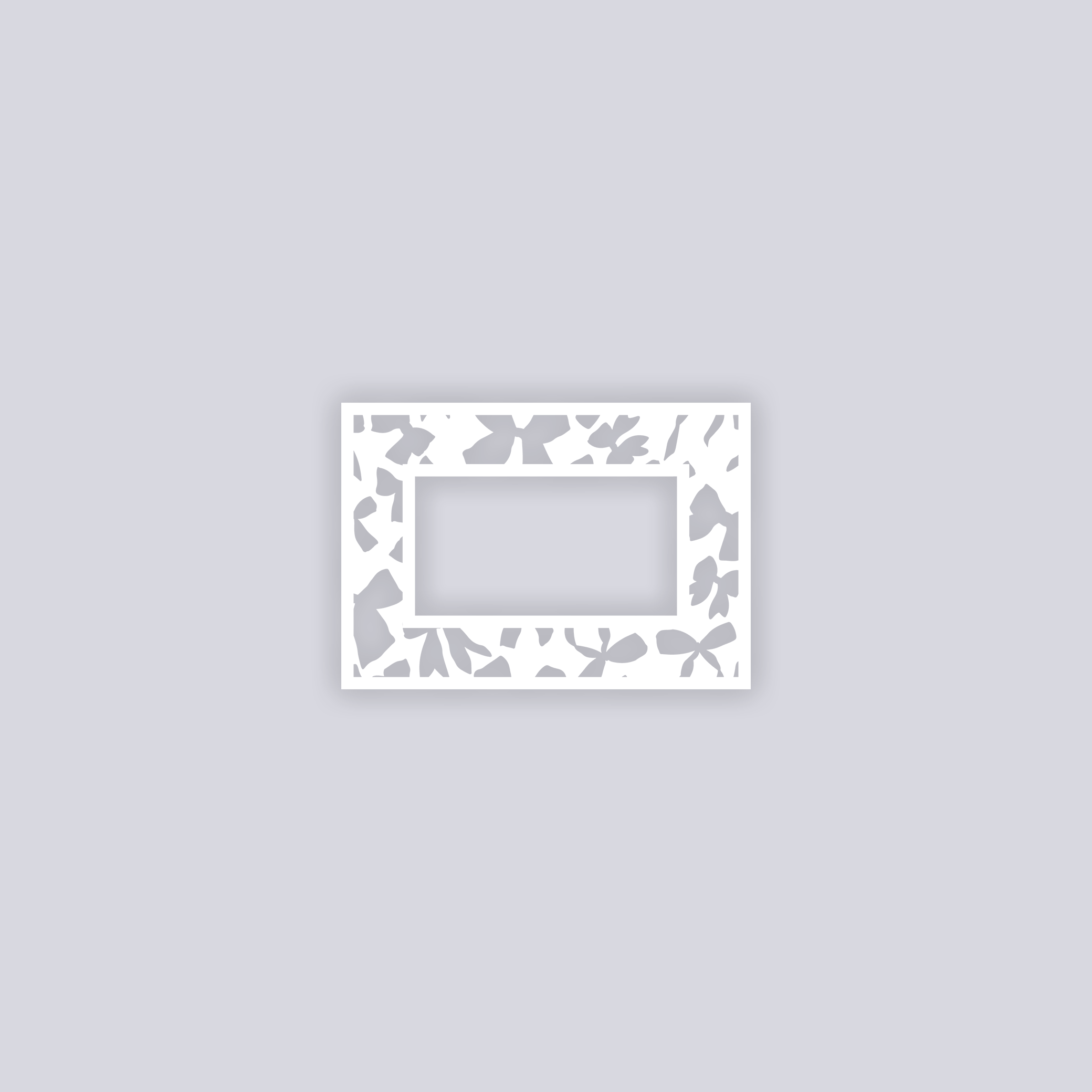 Bows Rectangle Rim Clay Stencil