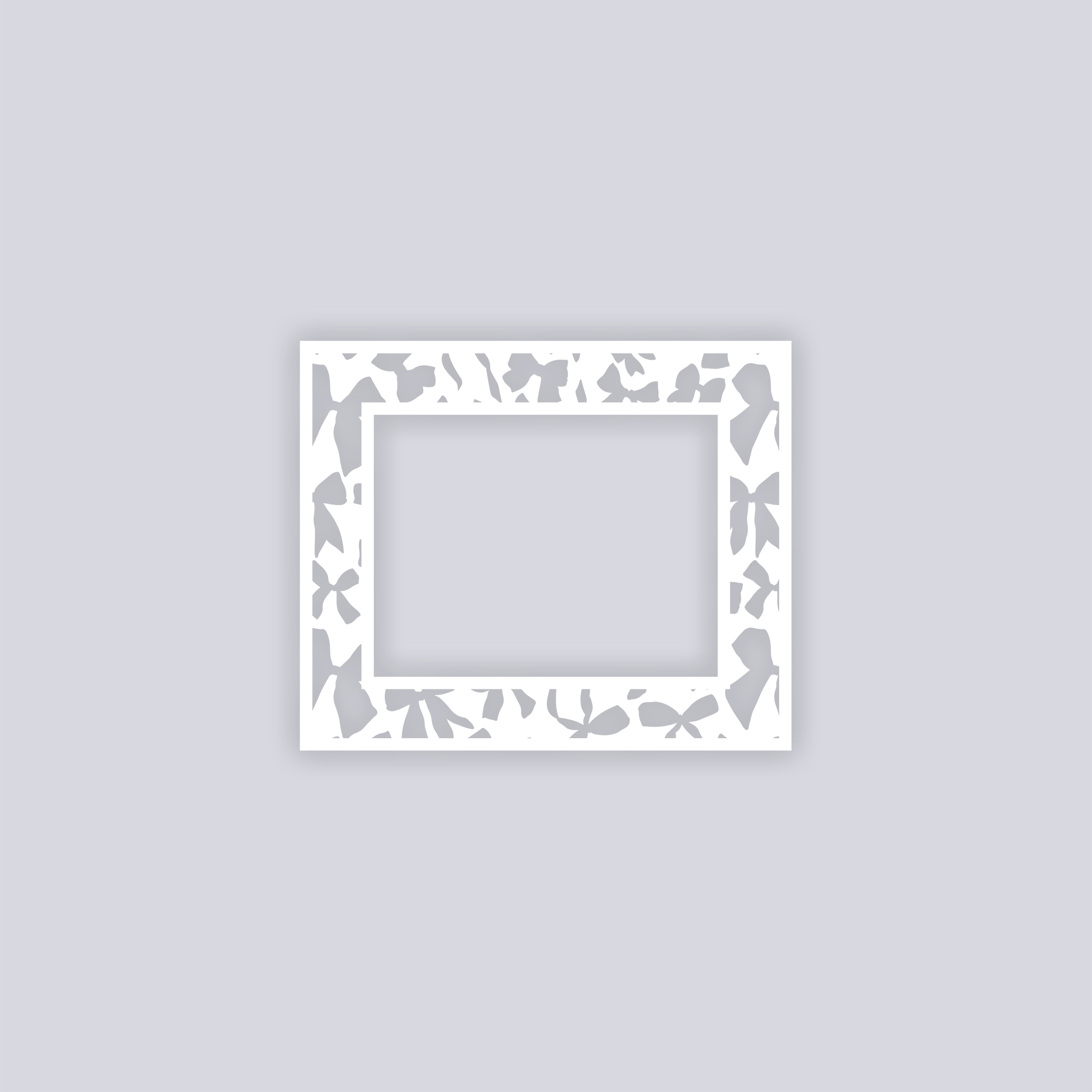 Bows Rectangle Rim Clay Stencil
