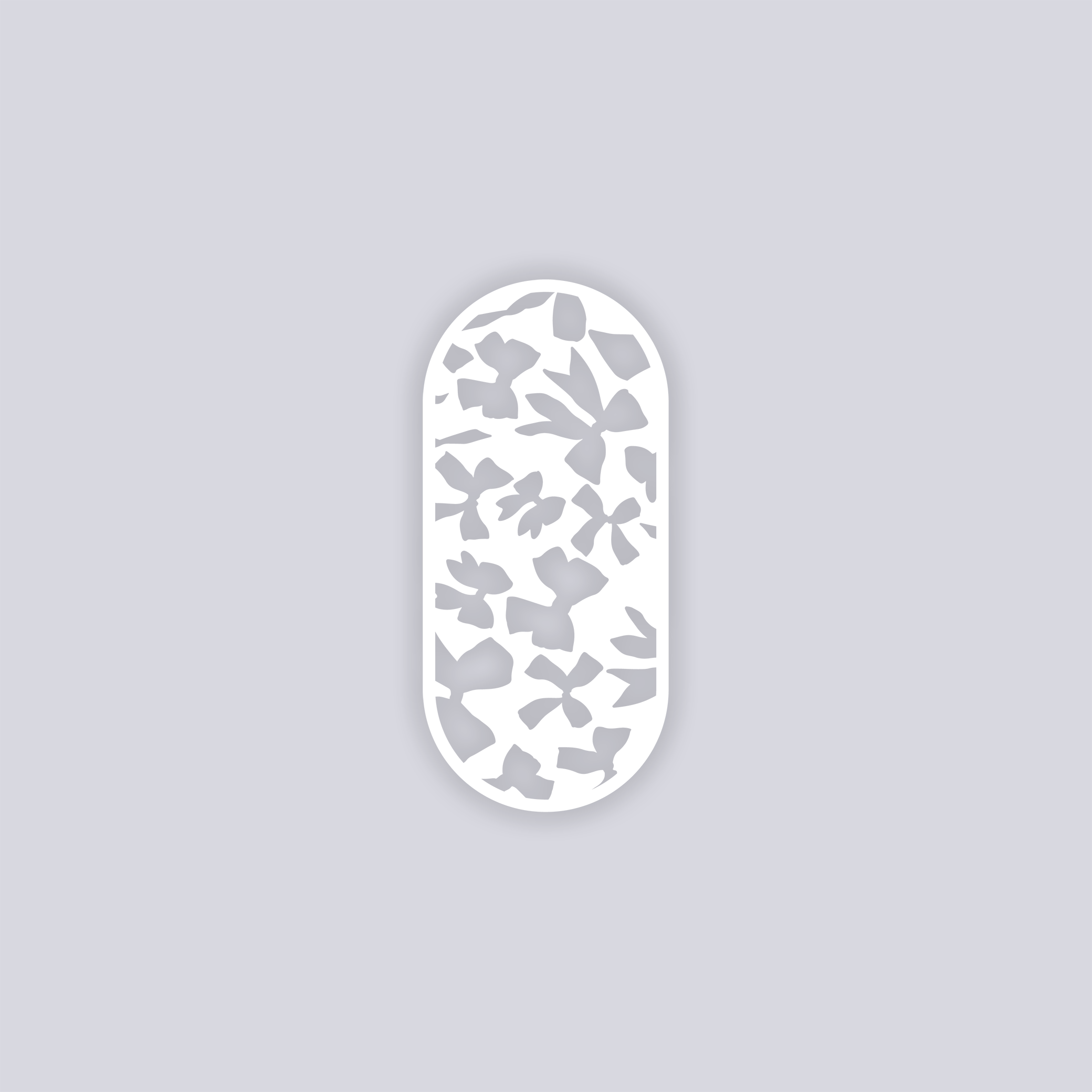 Bows Rounded Rectangle Clay Stencil