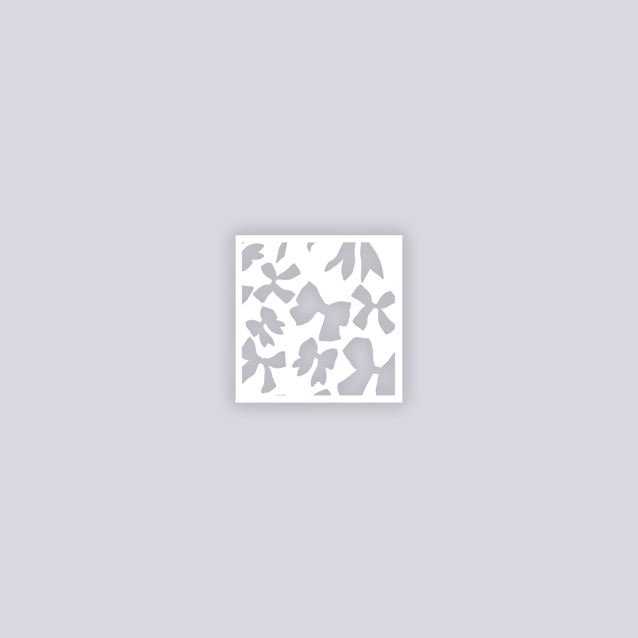 Bows Square Clay Stencil
