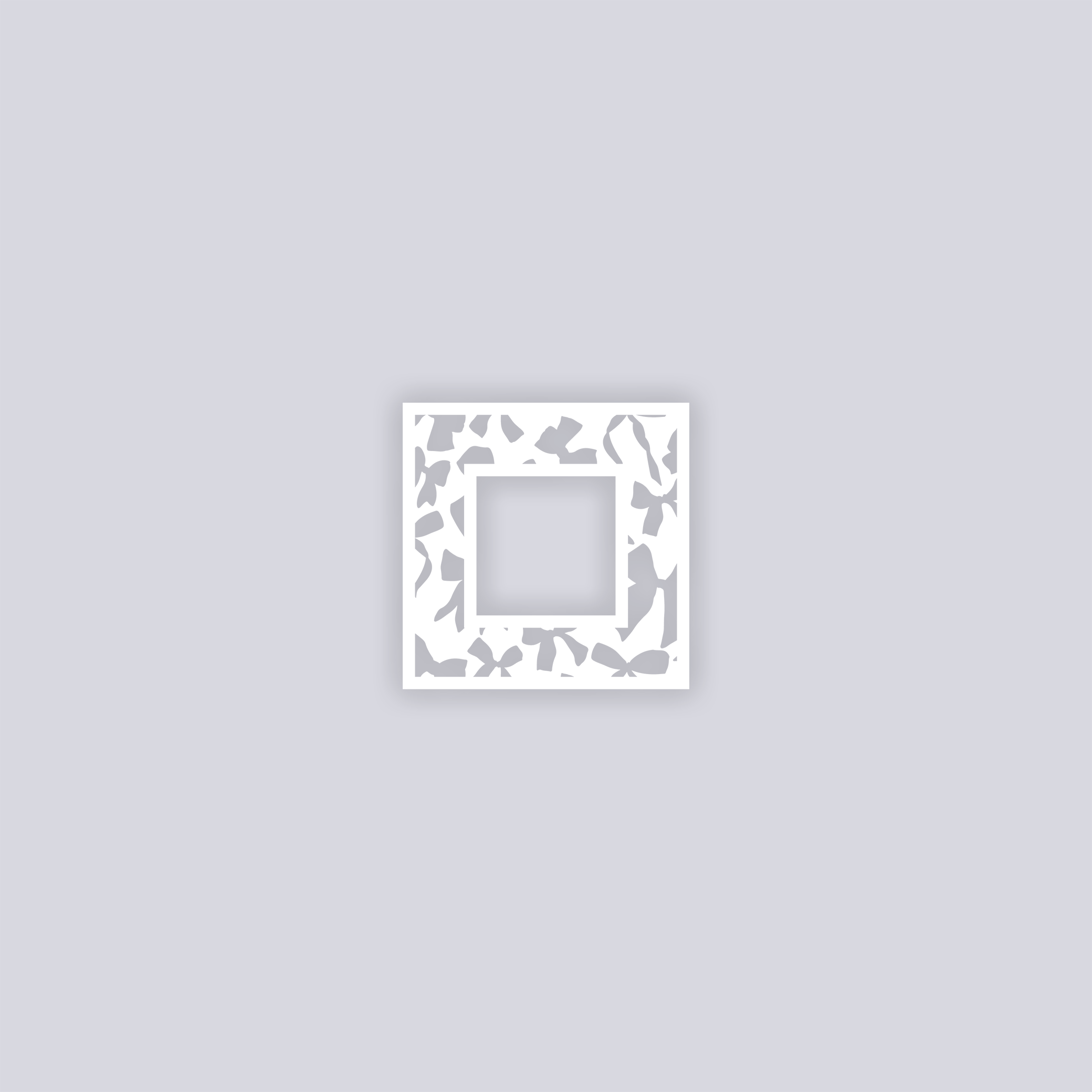 Bows Square Rim Clay Stencil