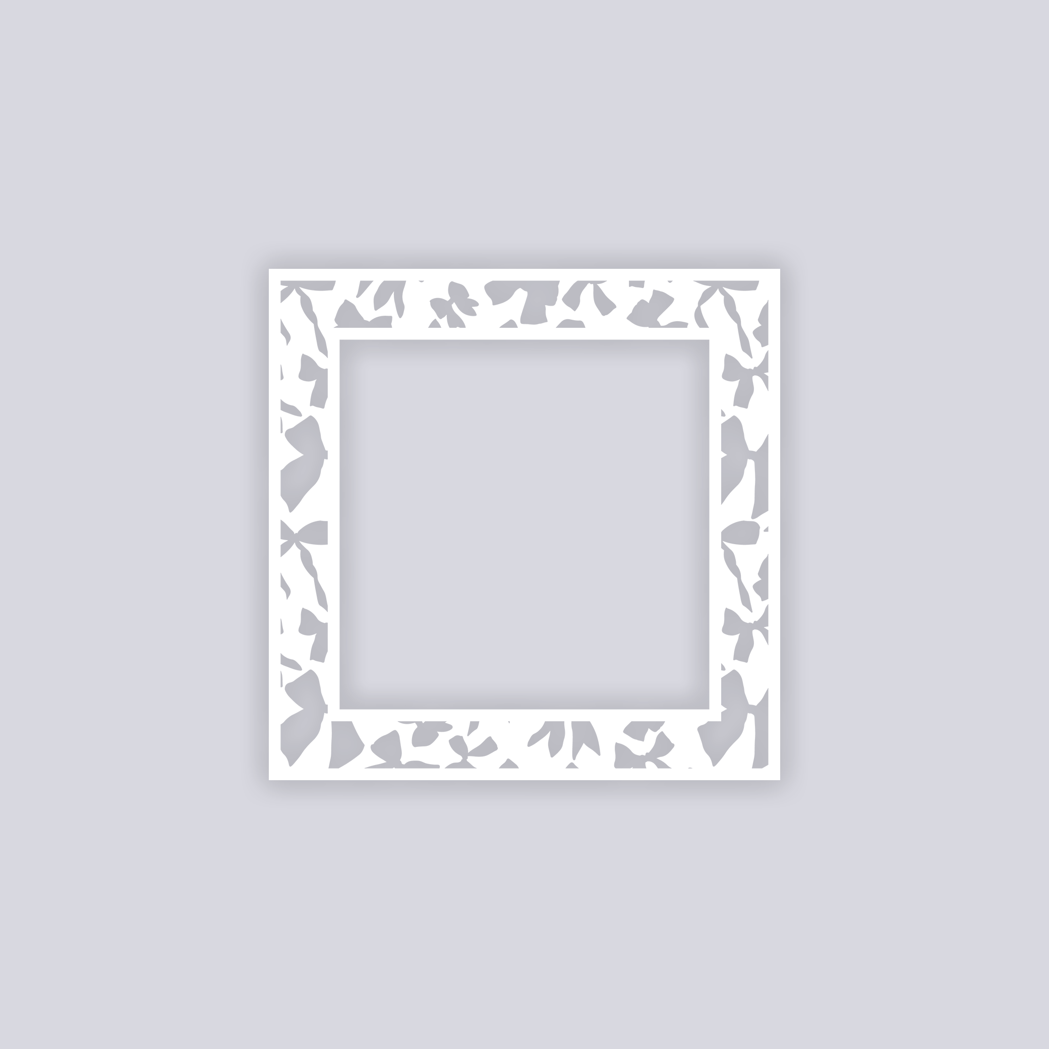 Bows Square Rim Clay Stencil