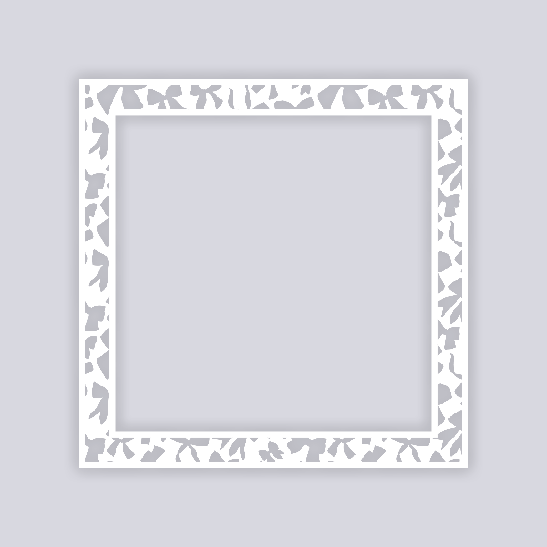 Bows Square Rim Clay Stencil
