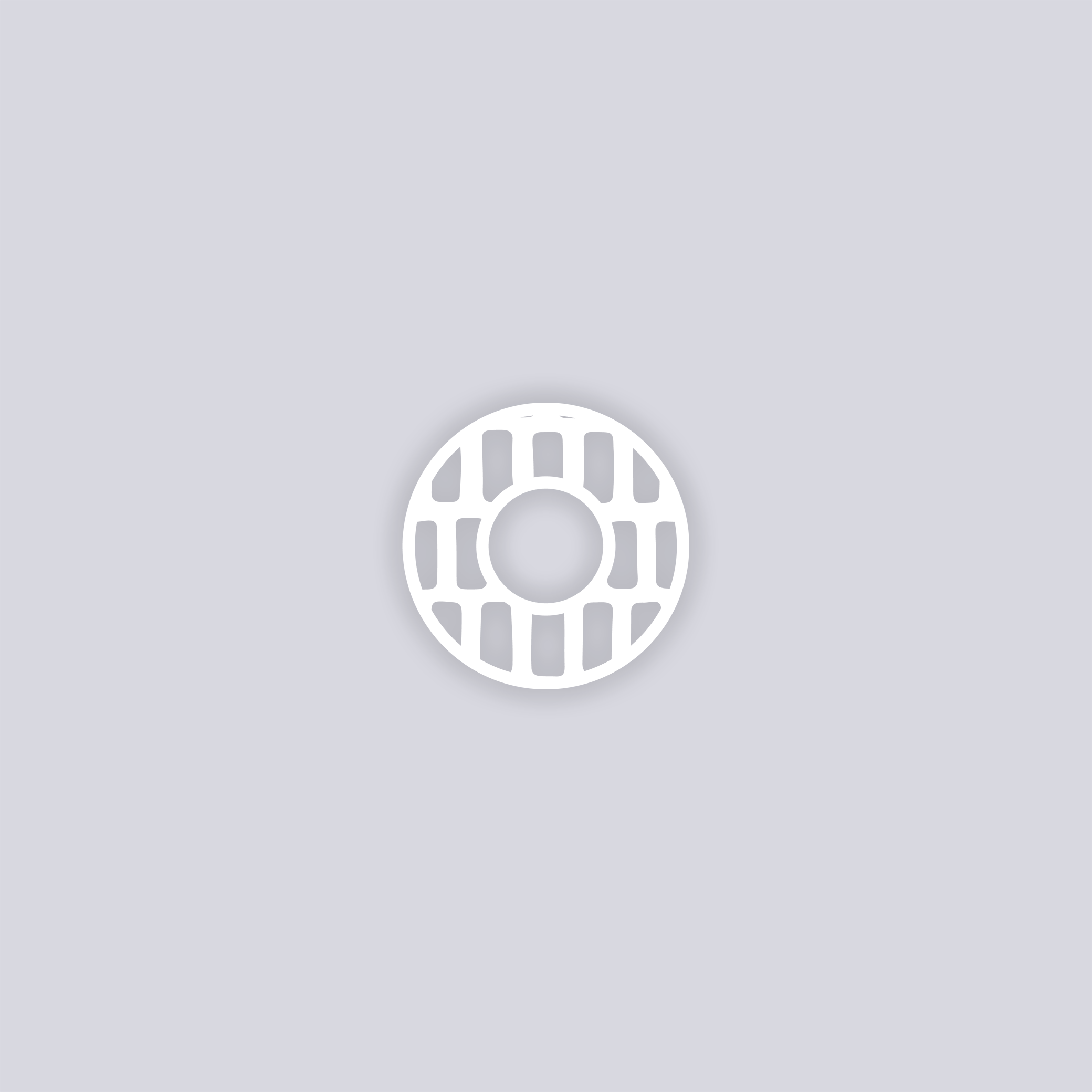 Brick Grid Circle Rim Clay Stencil
