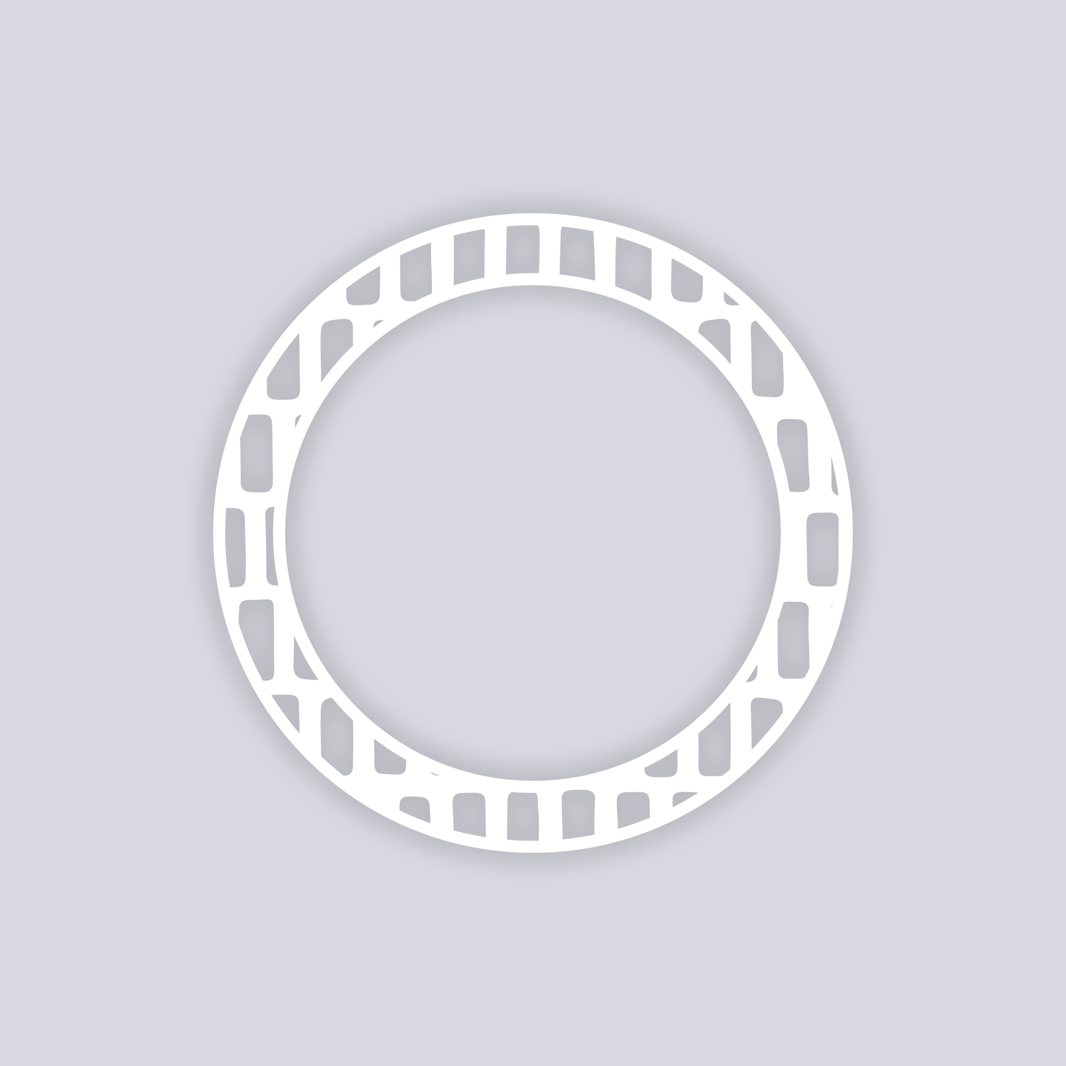 Brick Grid Circle Rim Clay Stencil