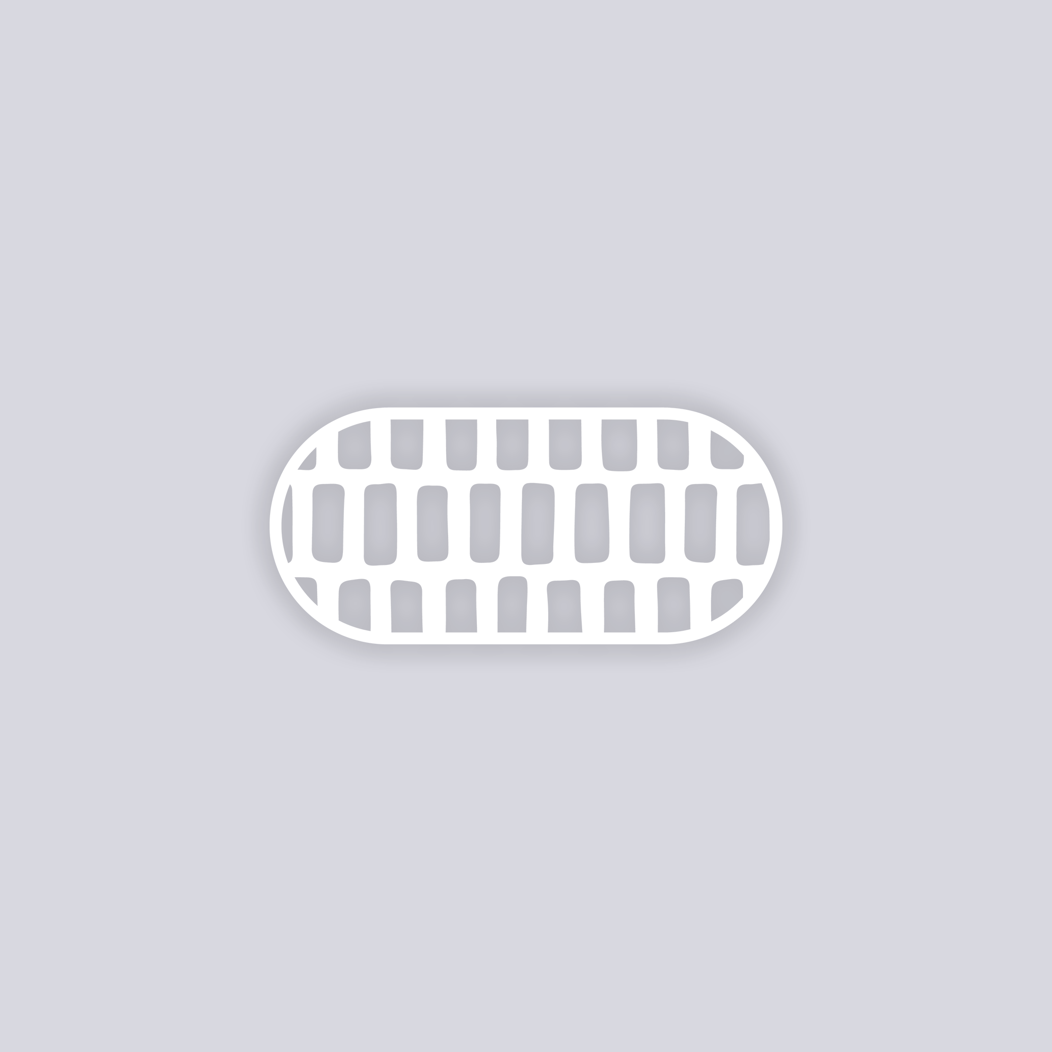 Brick Grid Rounded Rectangle Clay Stencil