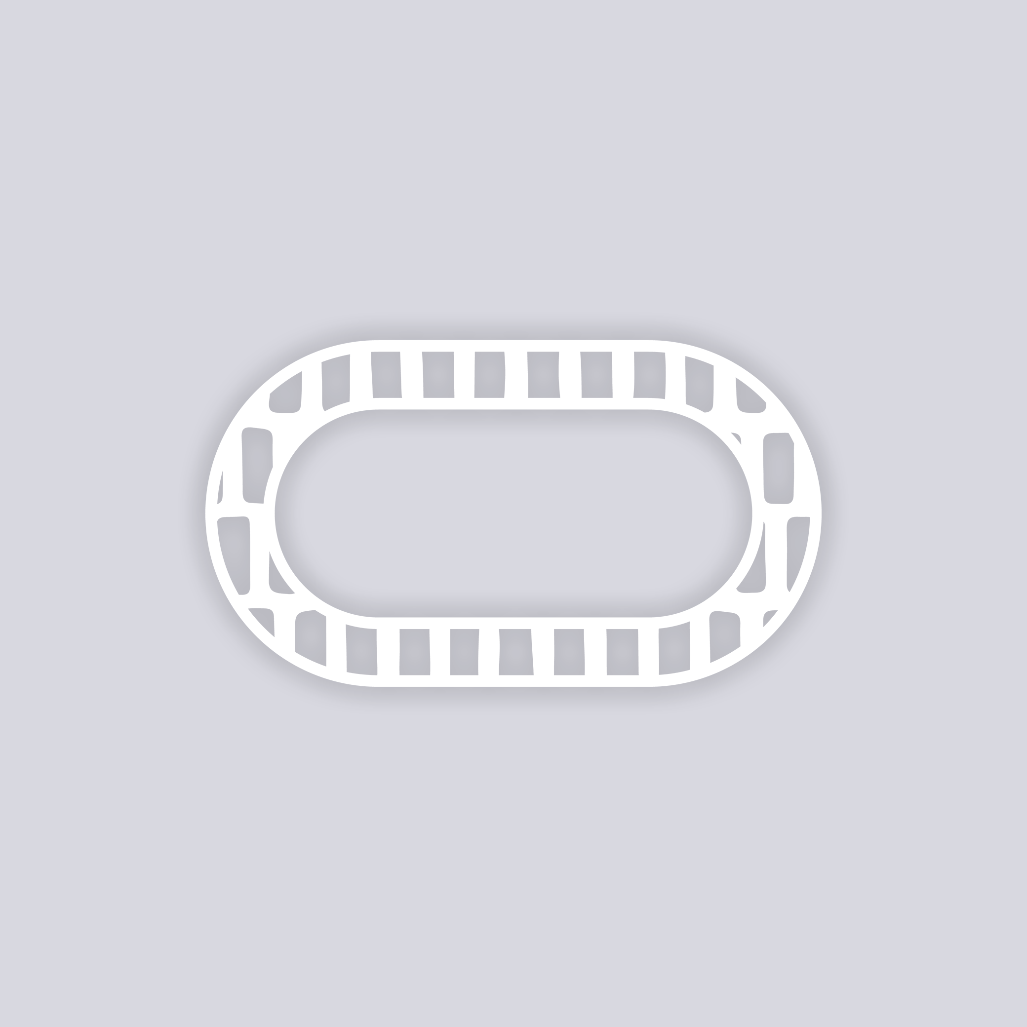Brick Grid Rounded Rectangle Rim Clay Stencil