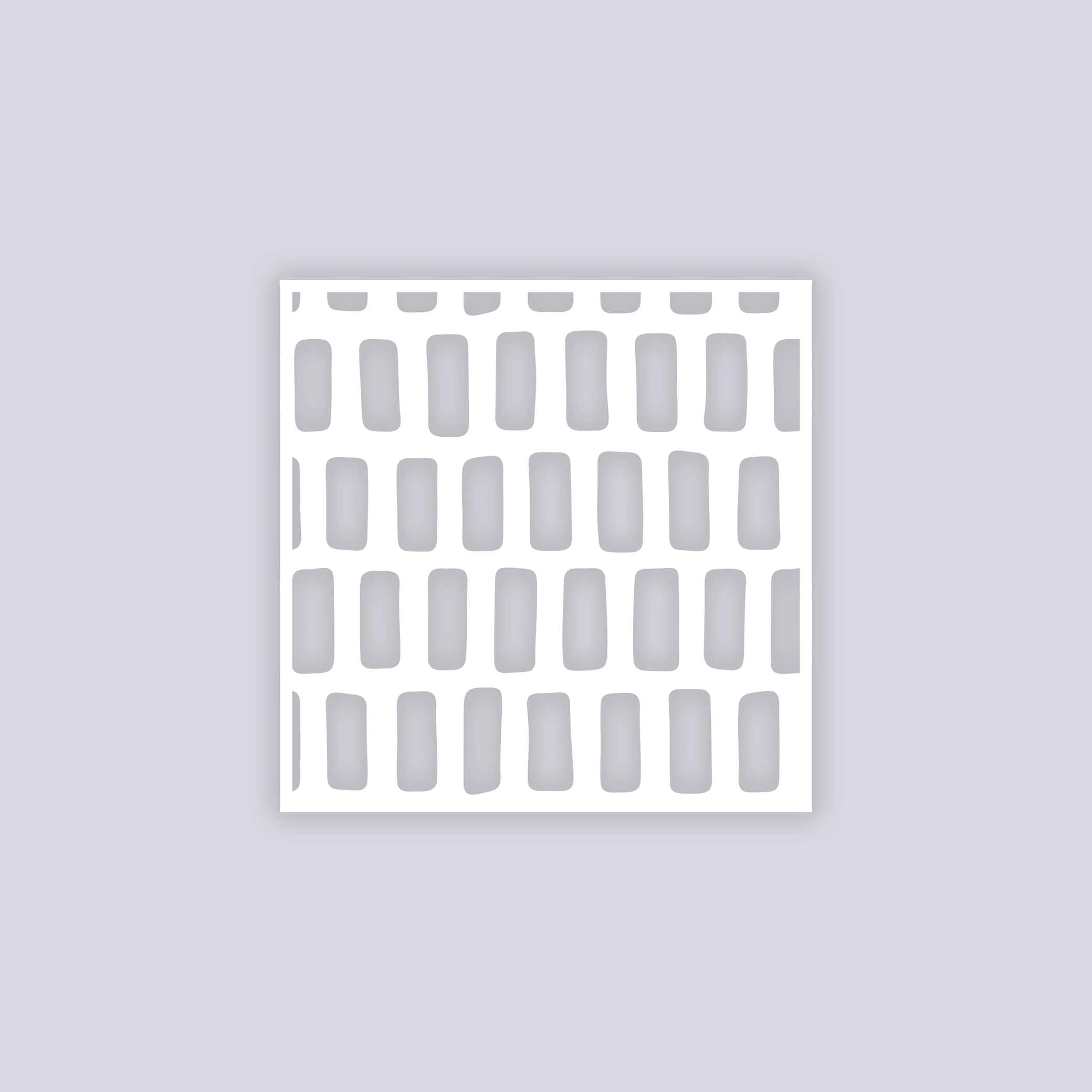 Brick Grid Square Clay Stencil