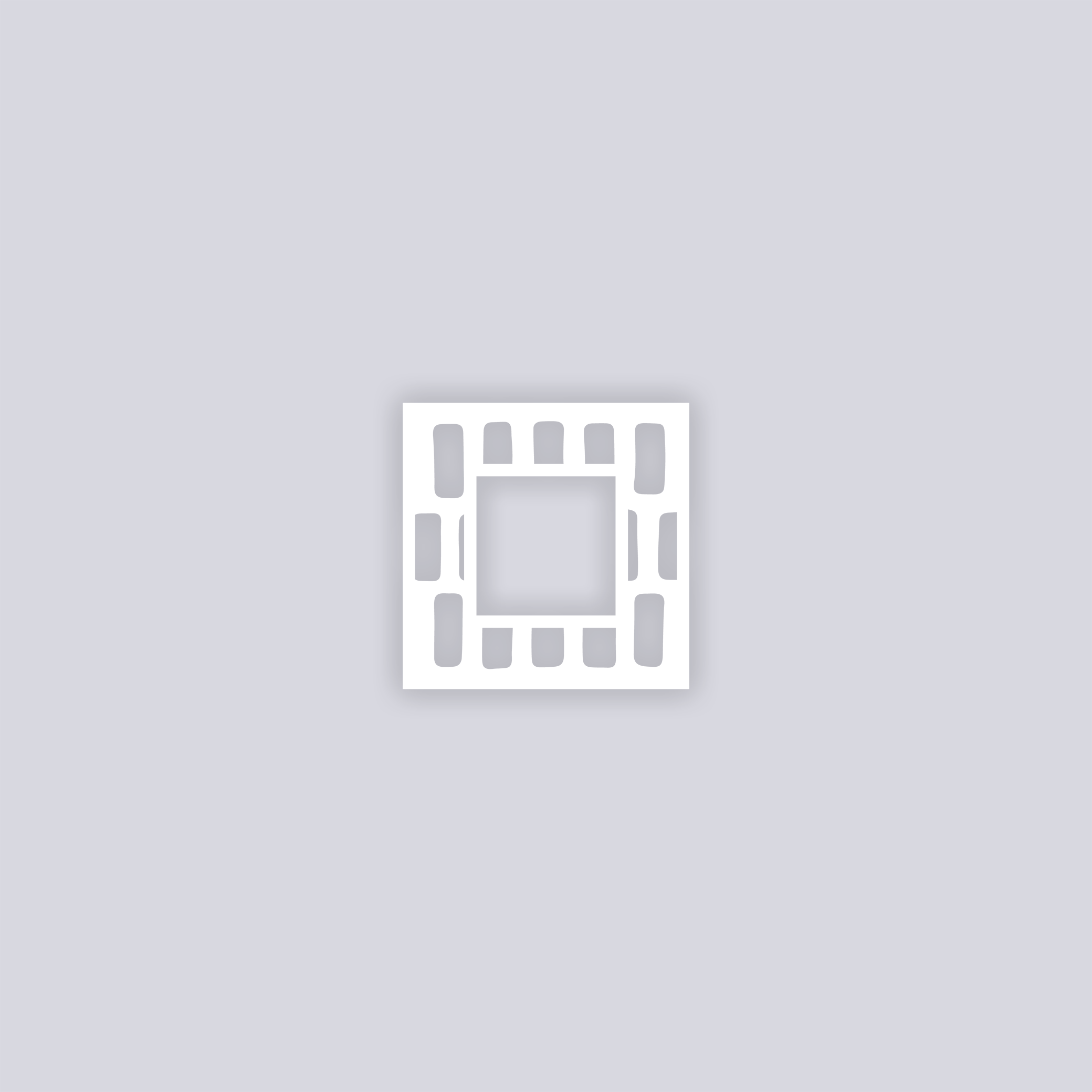 Brick Grid Square Rim Clay Stencil
