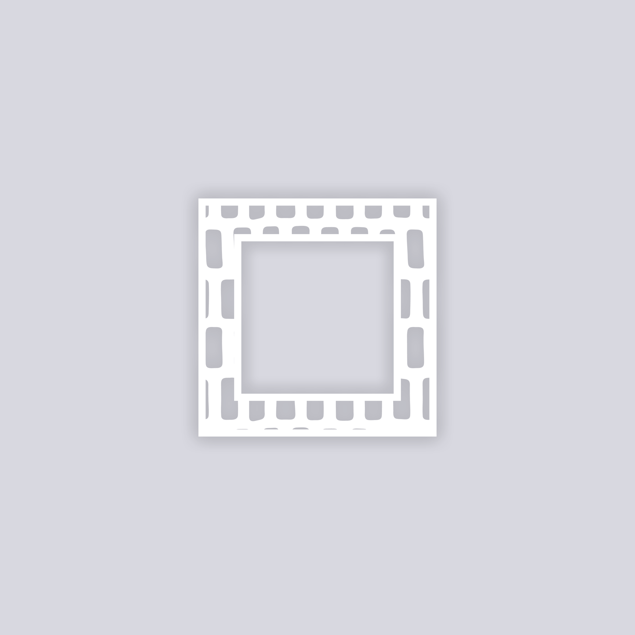 Brick Grid Square Rim Clay Stencil