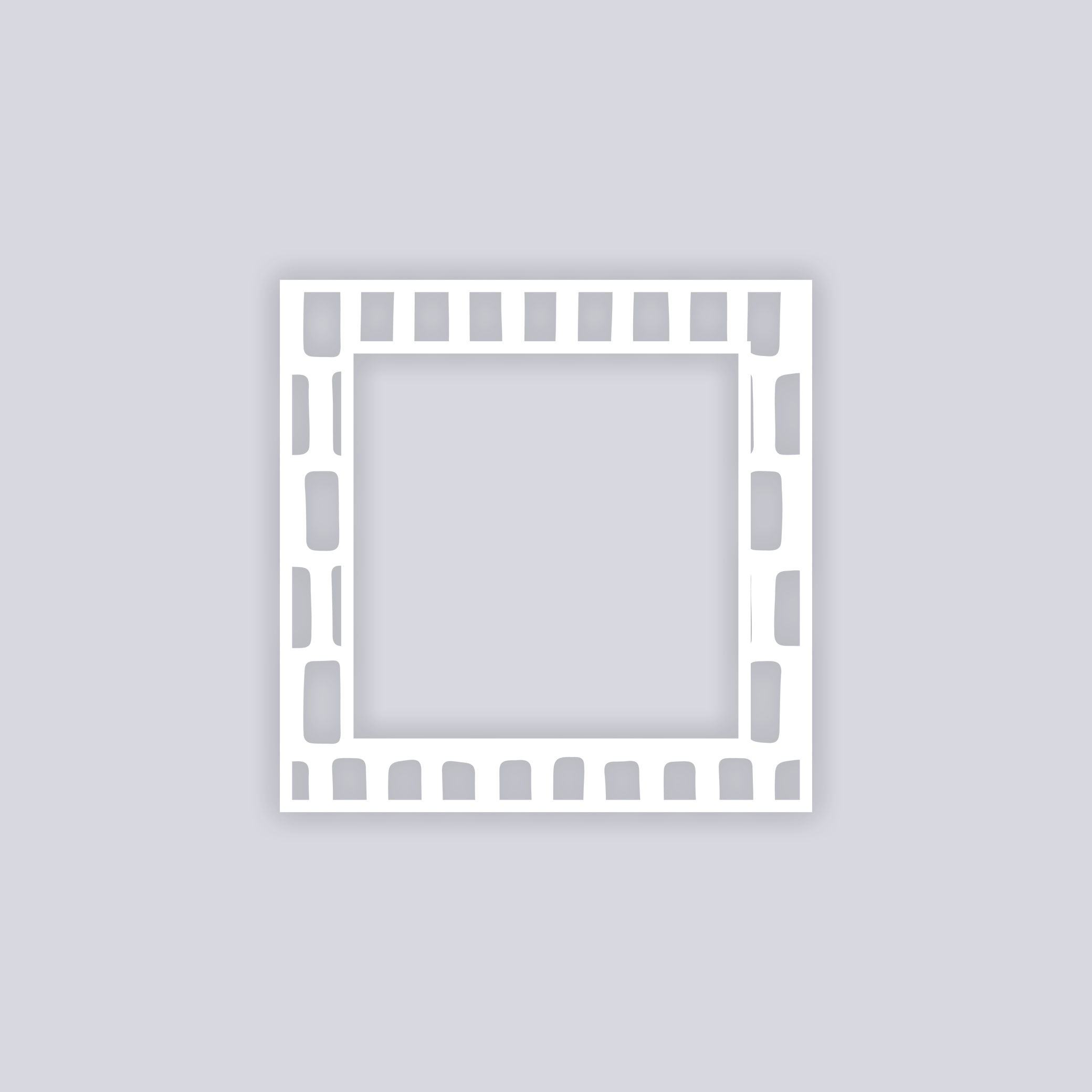 Brick Grid Square Rim Clay Stencil