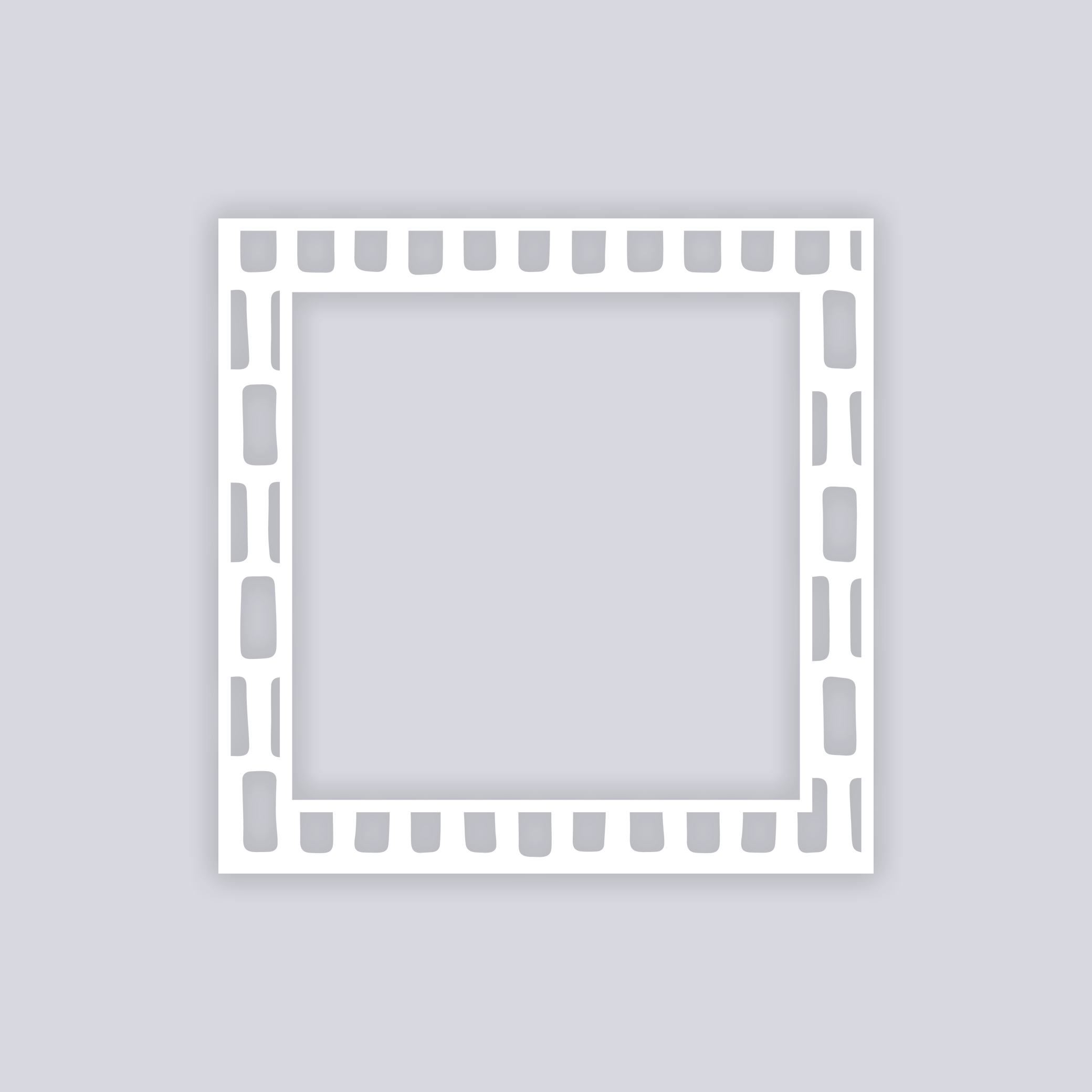 Brick Grid Square Rim Clay Stencil
