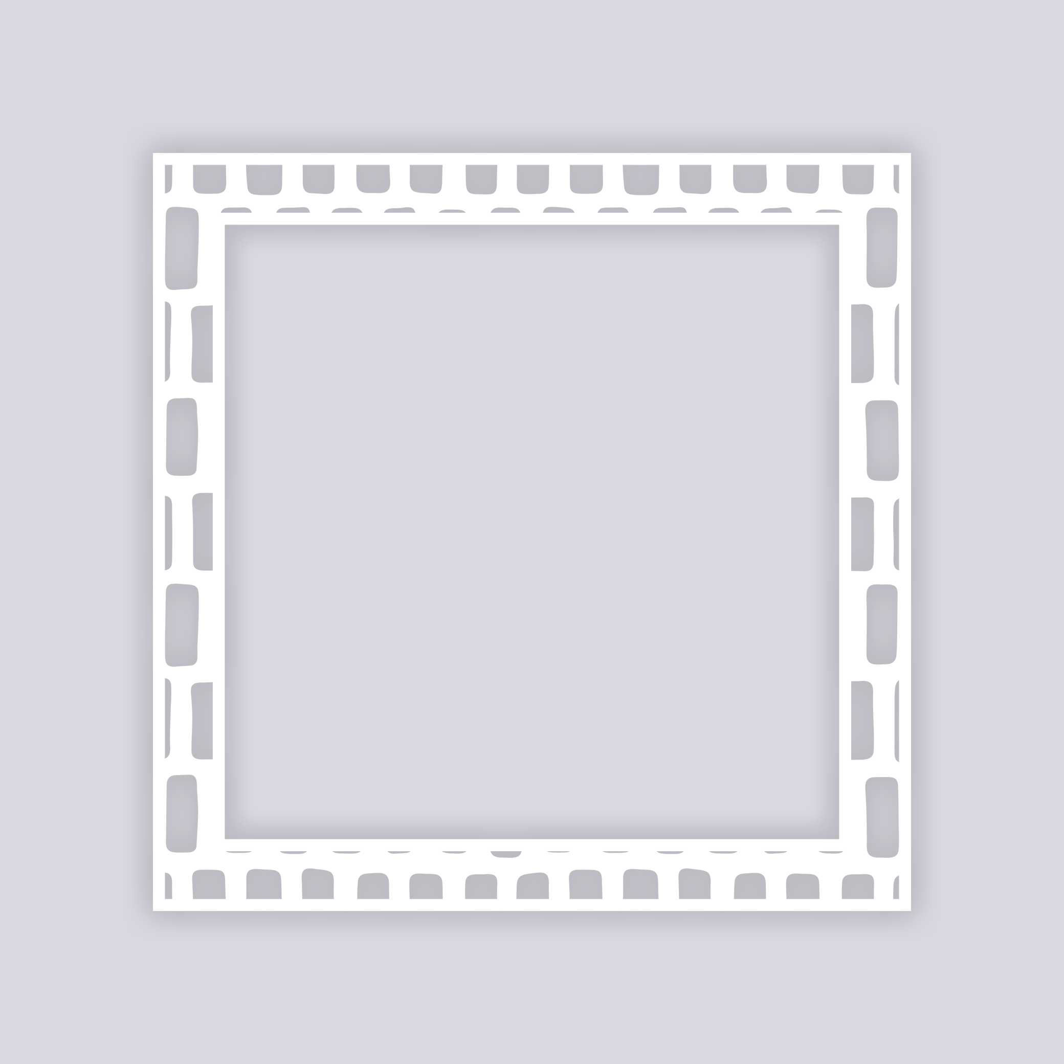 Brick Grid Square Rim Clay Stencil