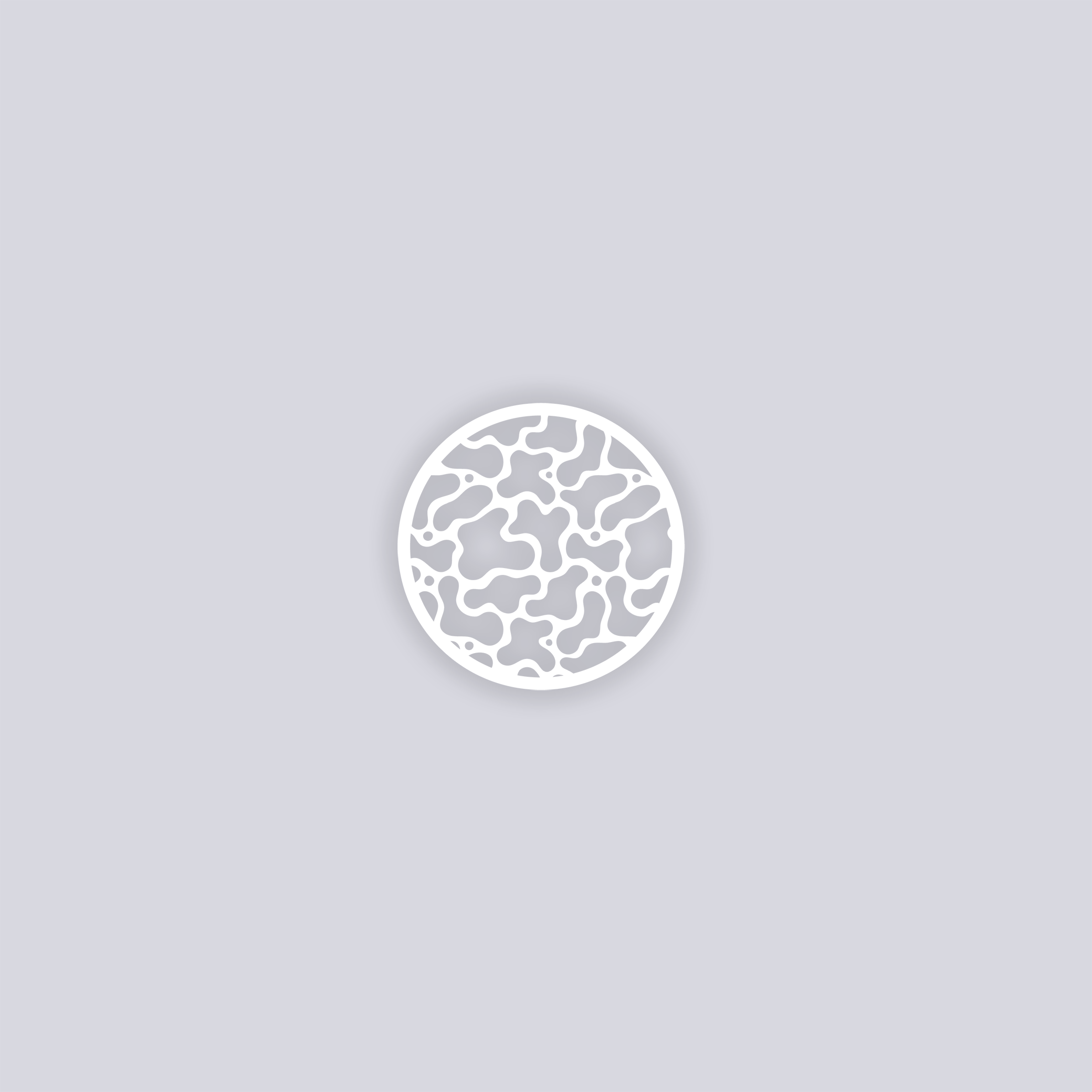 Coral Reef Circle Clay Stencil