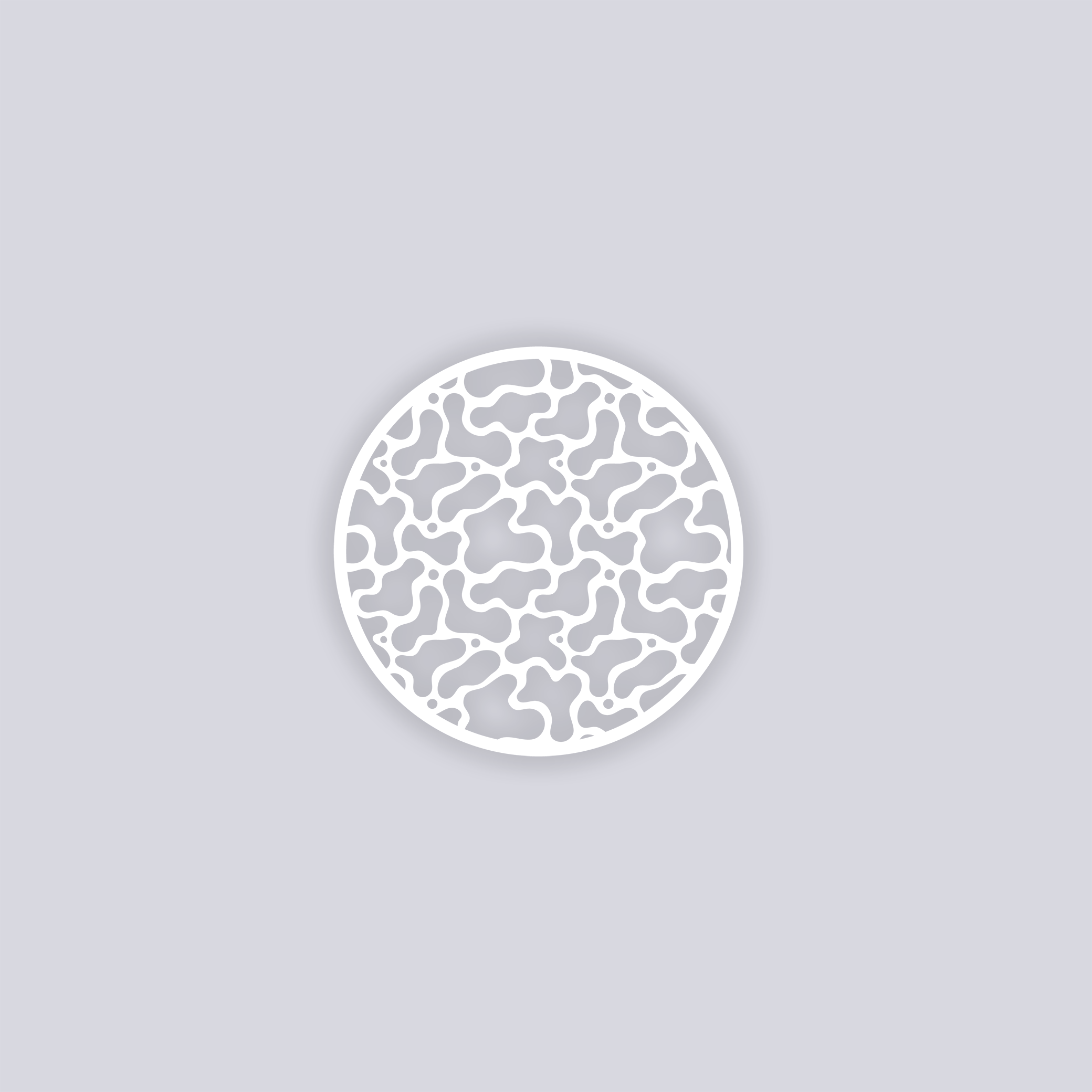 Coral Reef Circle Clay Stencil
